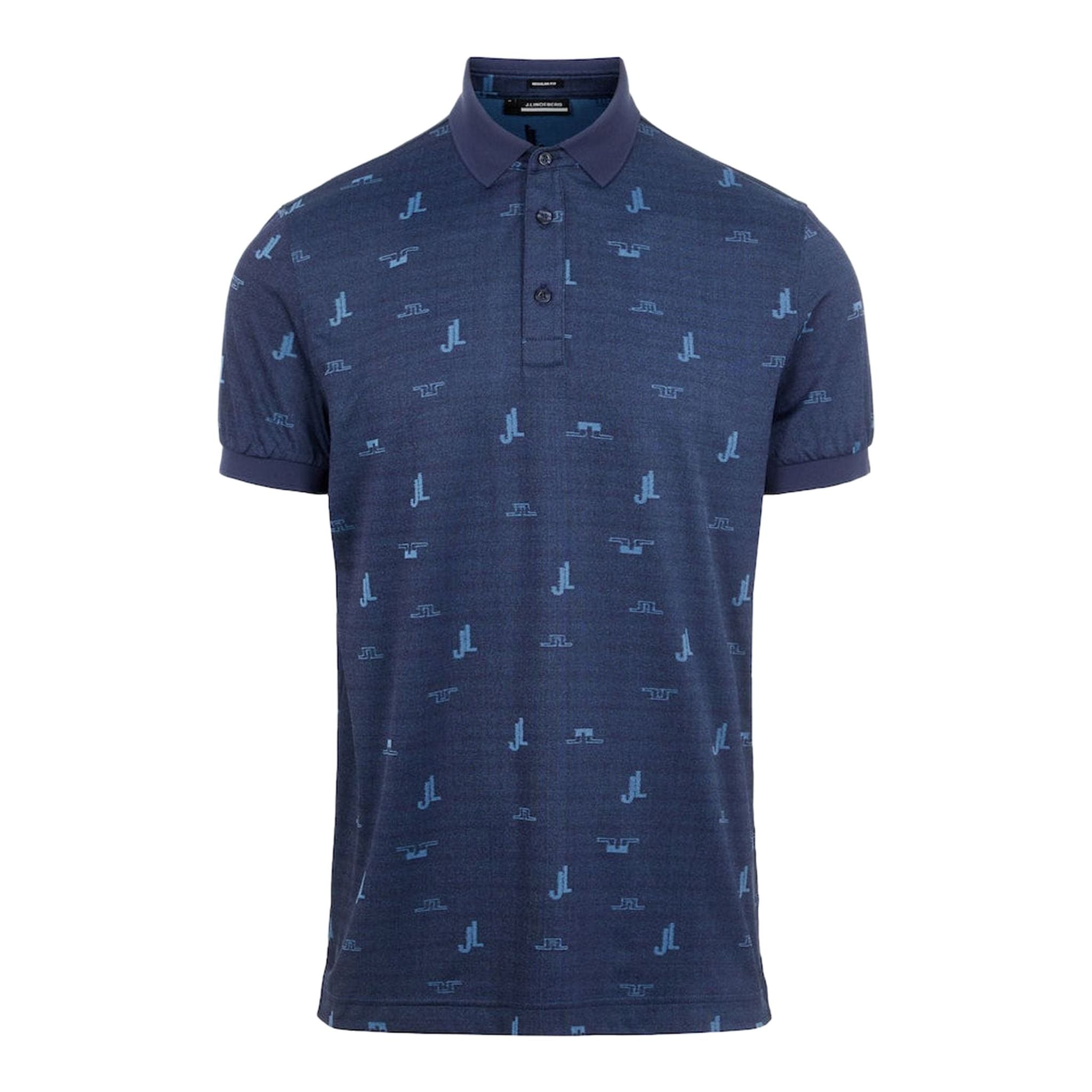 Polo J. Lindeberg M Glen Regular Fit SS JL Bridge Ocean Blue Homme