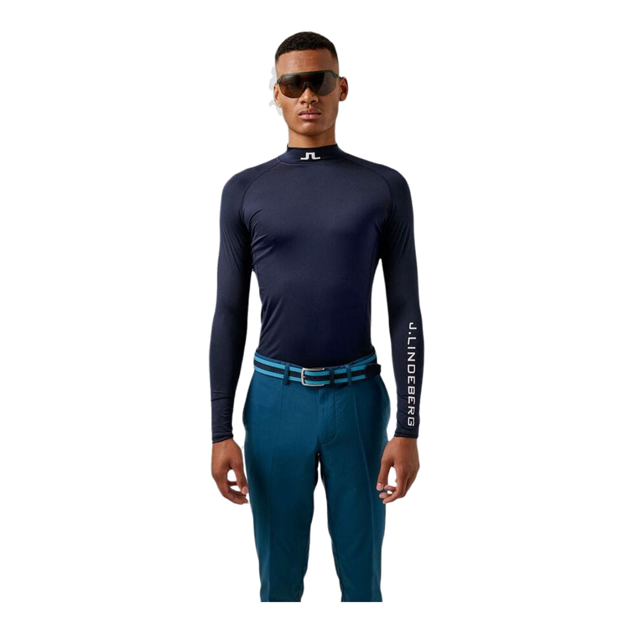 J. Lindeberg Layer Aello Soft Compression Top Manches Longues Bleu Foncé Homme