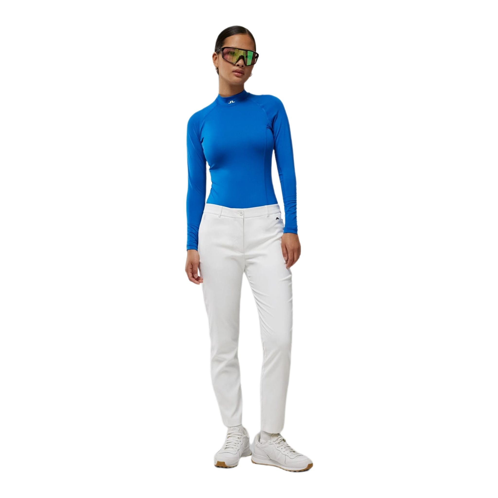 Haut de golf à compression douce J. Lindeberg Asa, bleu nautique, femme