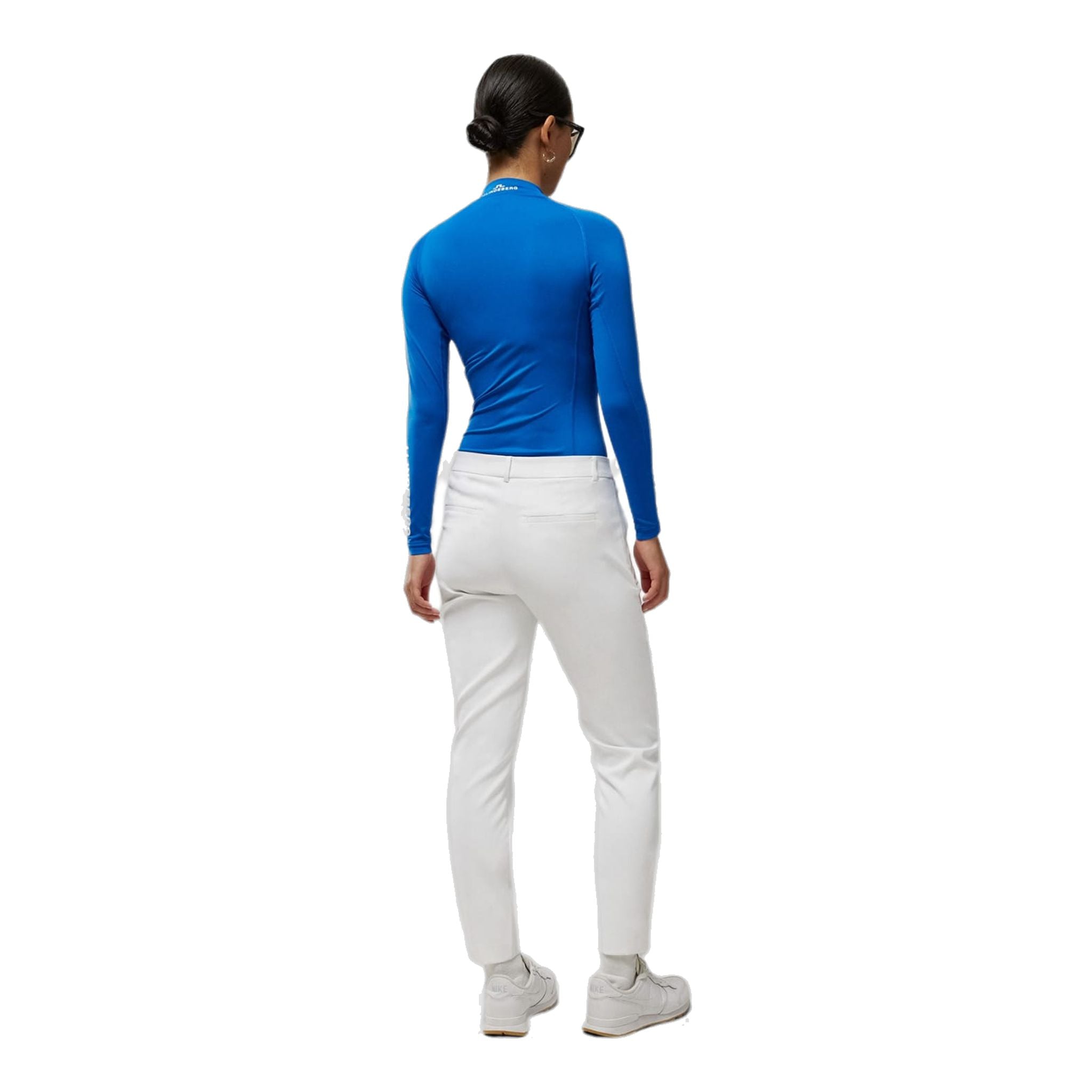 Haut de golf à compression douce J. Lindeberg Asa, bleu nautique, femme