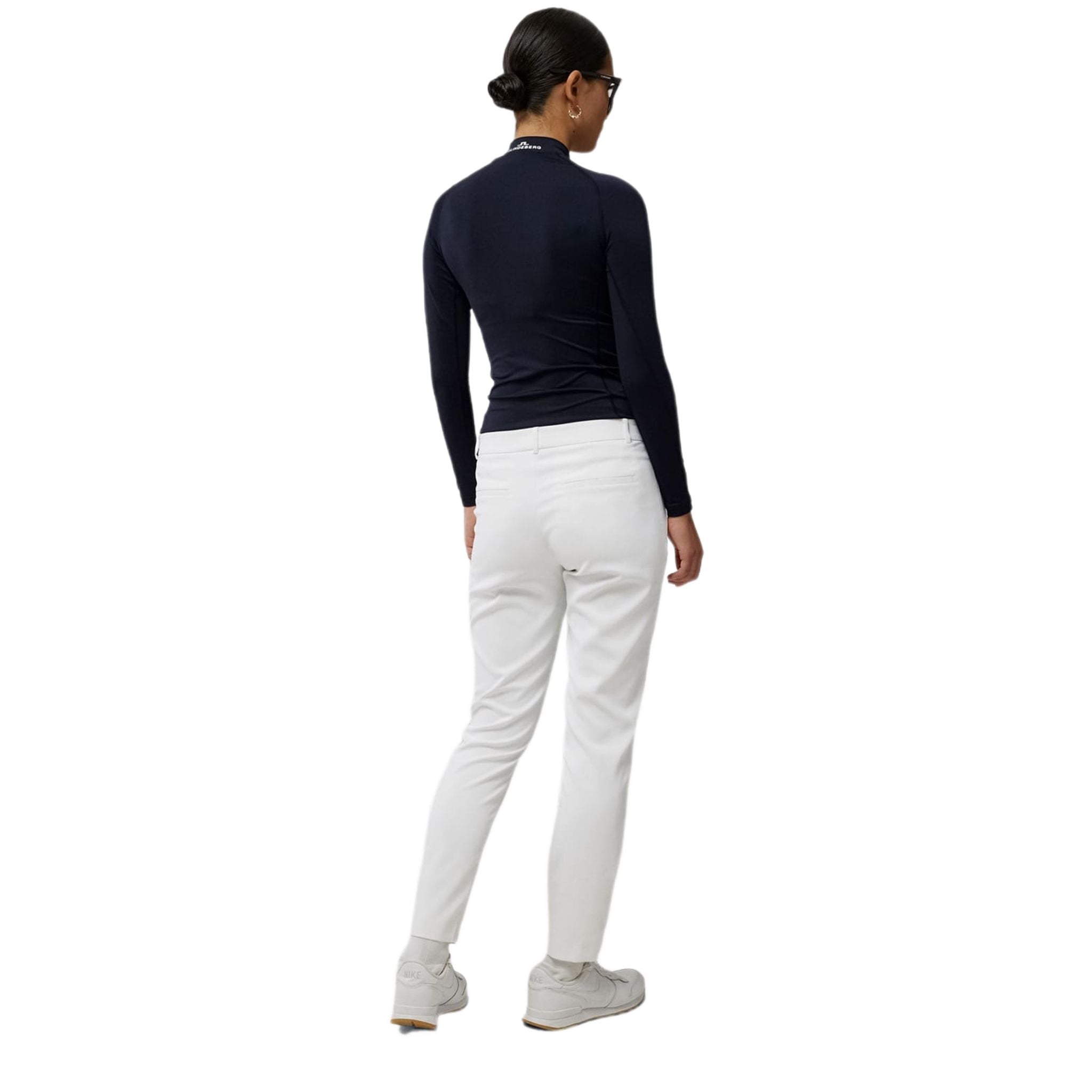 Haut de golf à compression souple J. Lindeberg Asa JL bleu marine pour femme
