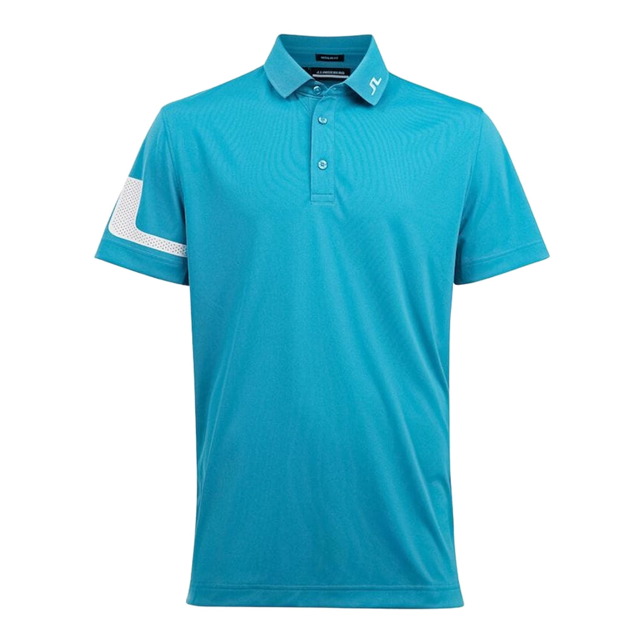 Polo de golf J. Lindeberg M Heath coupe classique, bleu émaillé, homme
