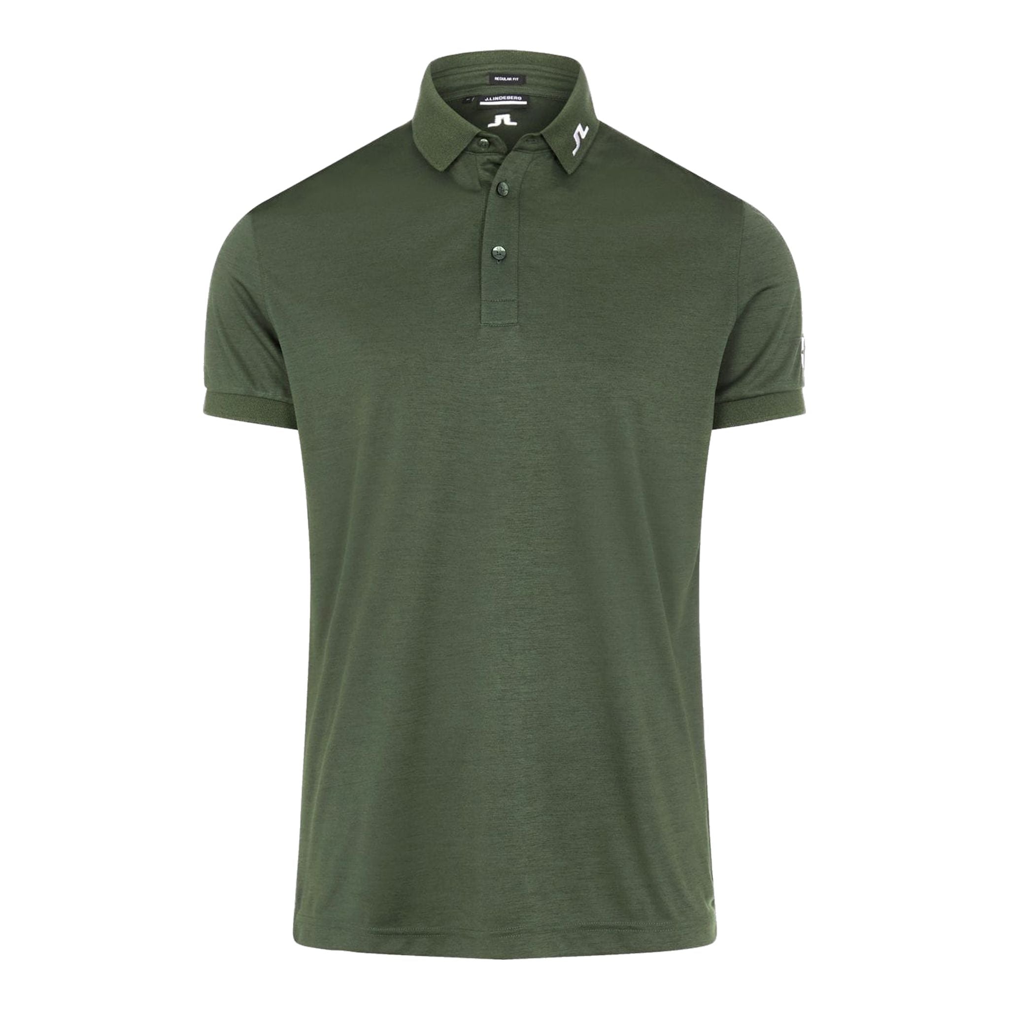 Polo J. Lindeberg M Tour Tech Reg Fit SS vert thym chiné pour homme