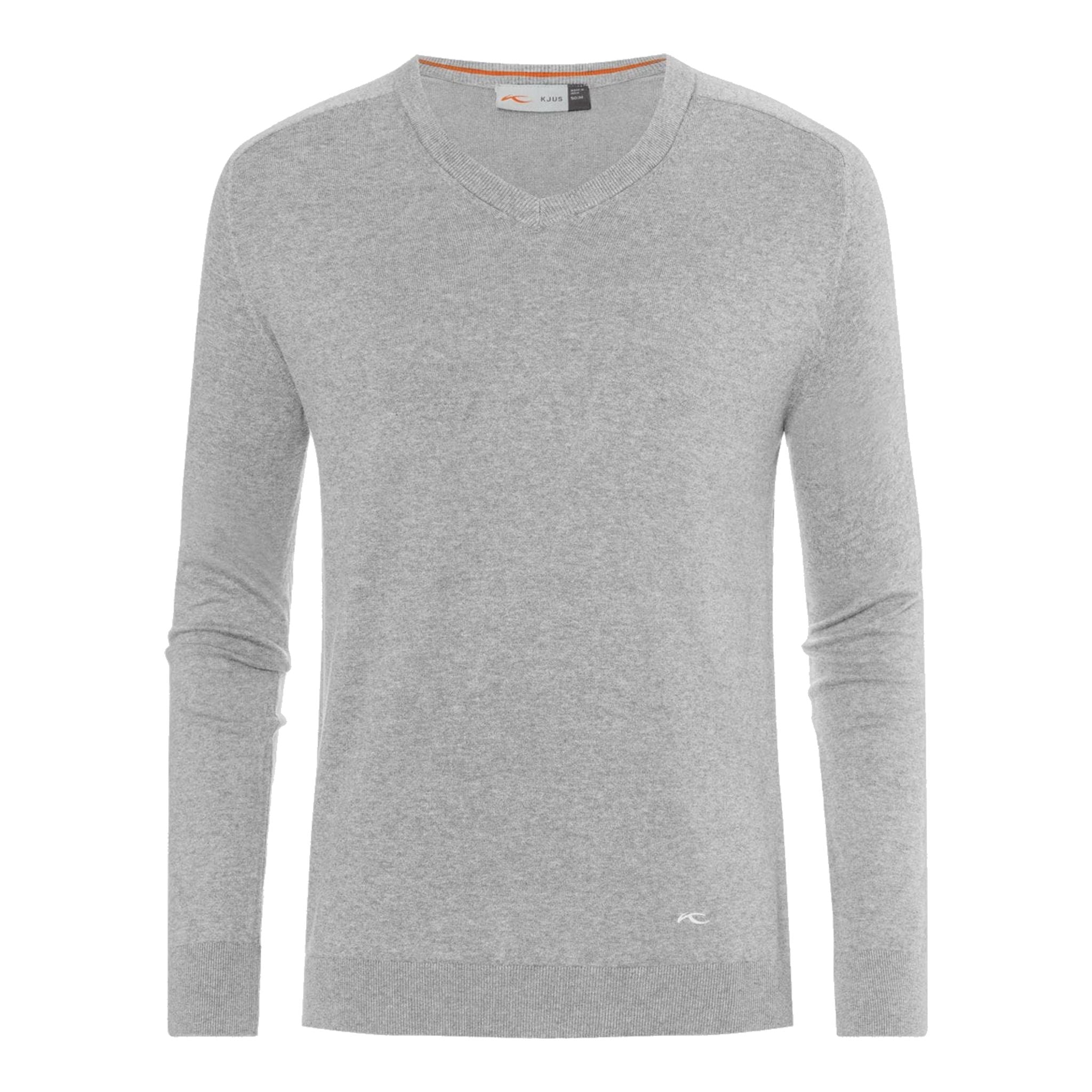 Pull Kjus M Kirk à col en V, gris argenté/mélange, pour homme