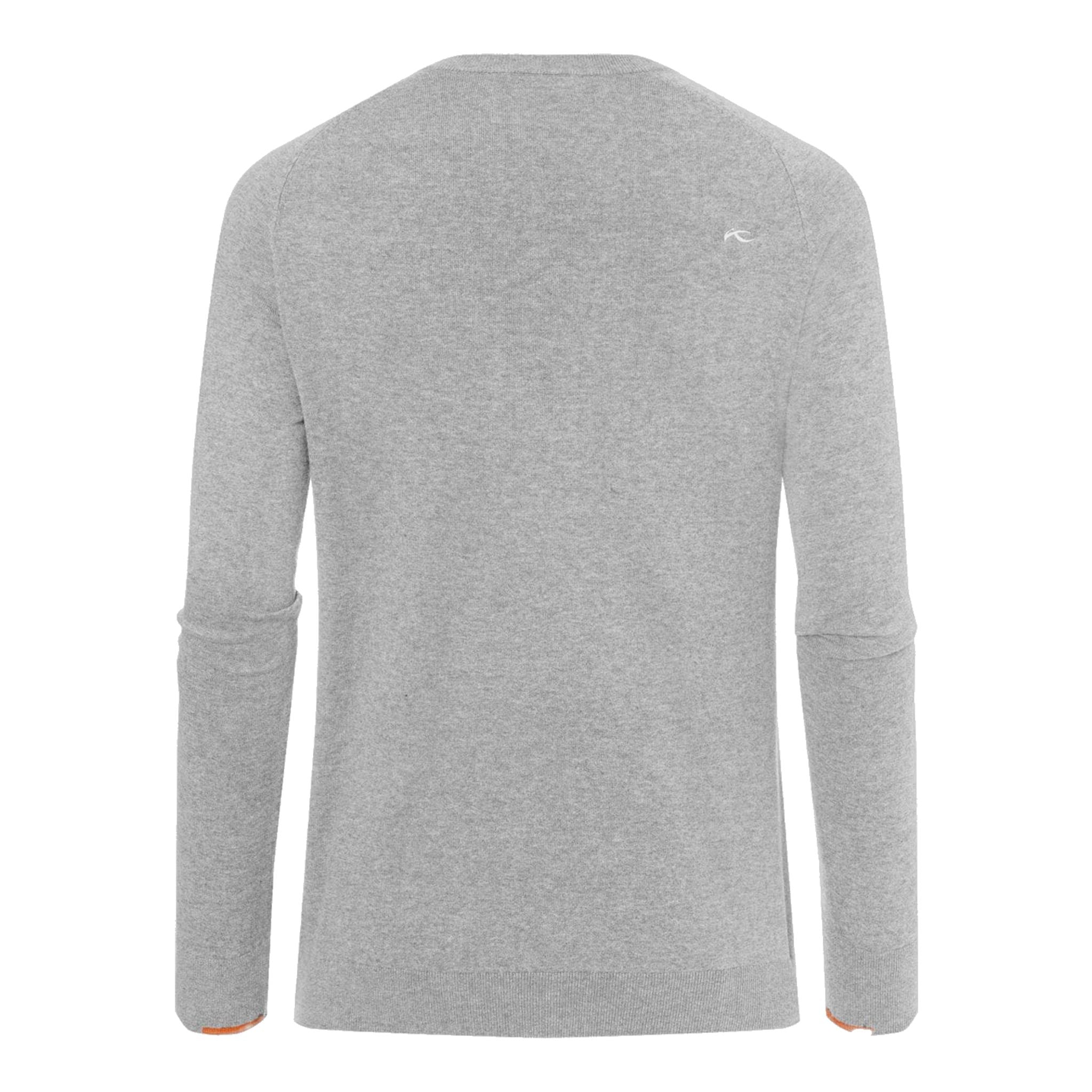Pull Kjus M Kirk à col en V, gris argenté/mélange, pour homme
