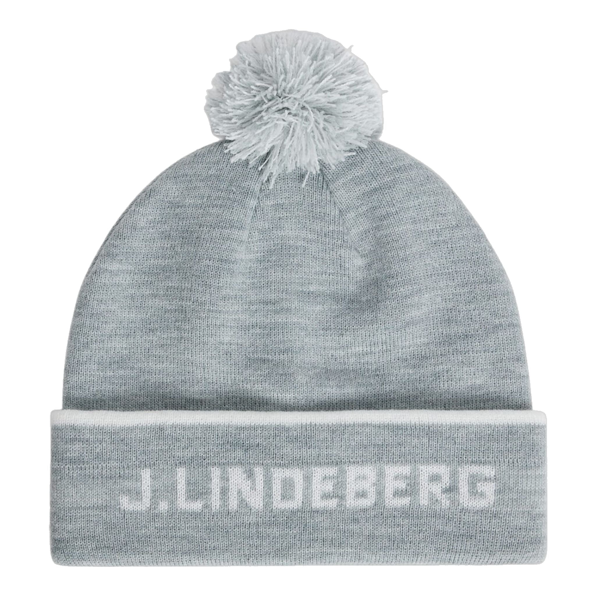 Bonnet rayé J. Lindeberg pour homme, gris clair chiné