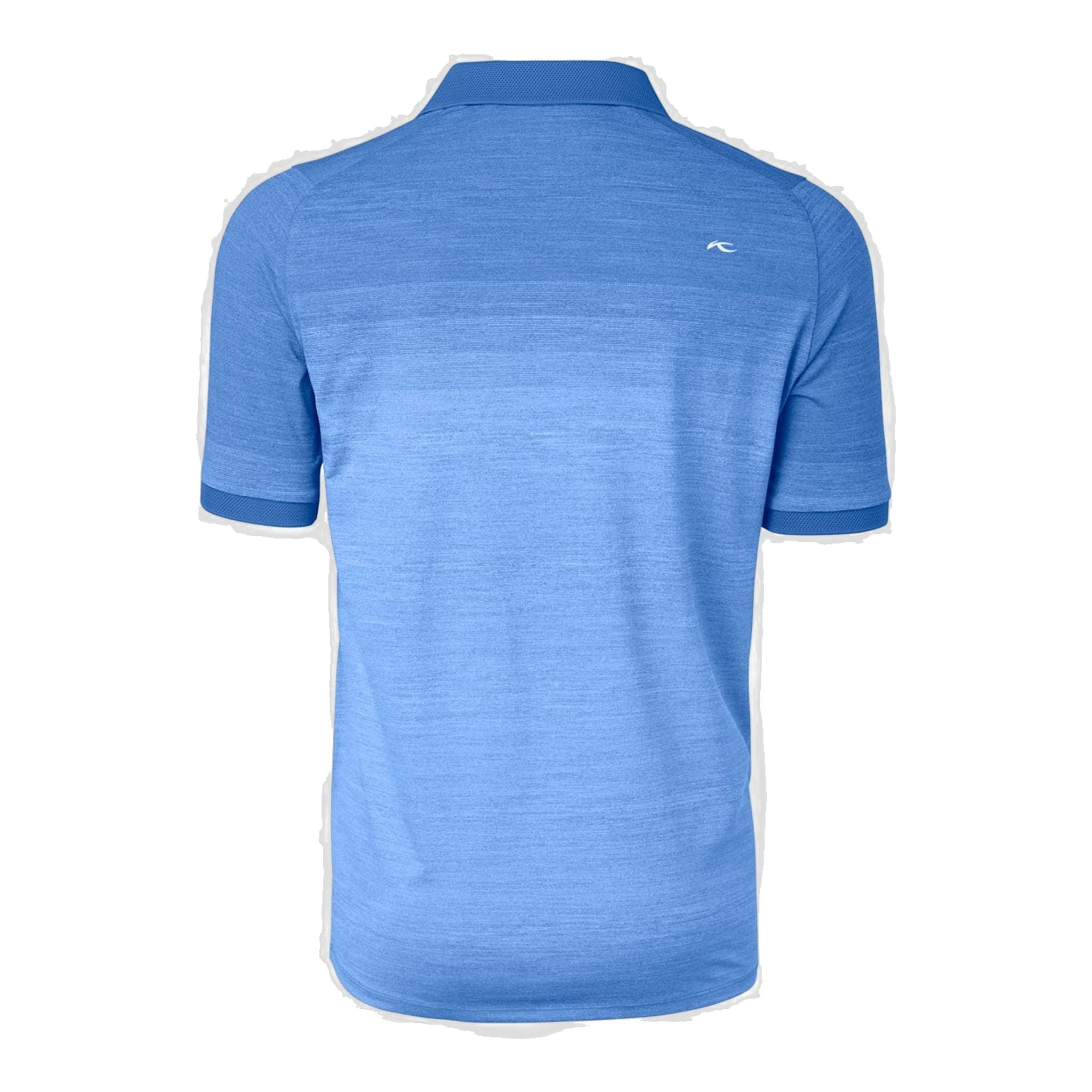 Kjus M Melange Fading SS Polo Strong Blue Mel Herren