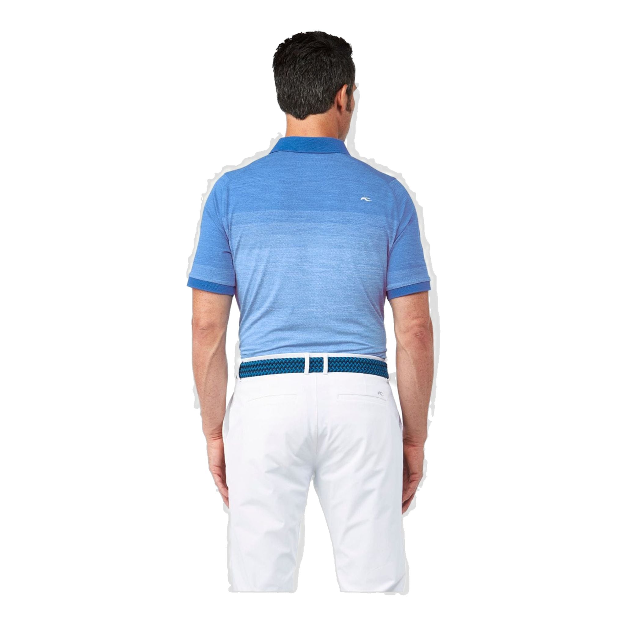 Kjus M Melange Fading SS Polo Strong Blue Mel Herren