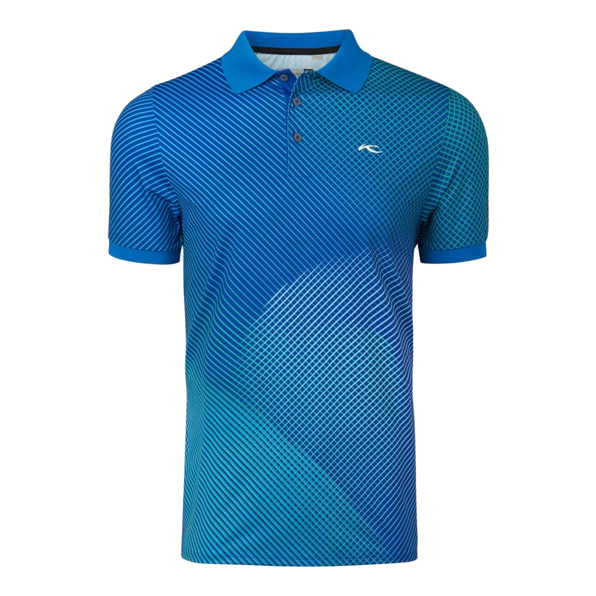 Polo Kjus M Spot imprimé SS bleu fort homme