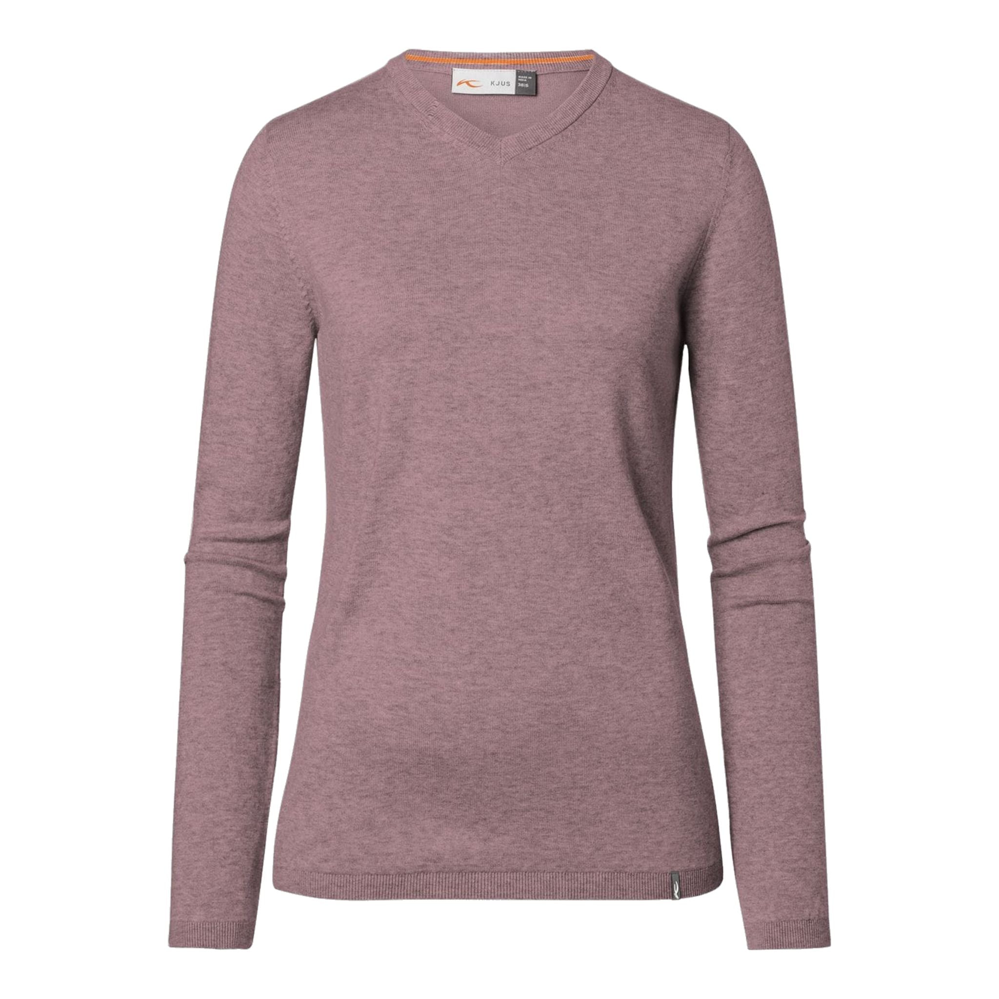 Pull col V Kjus W Kicki Rose Récif Mélange Femme