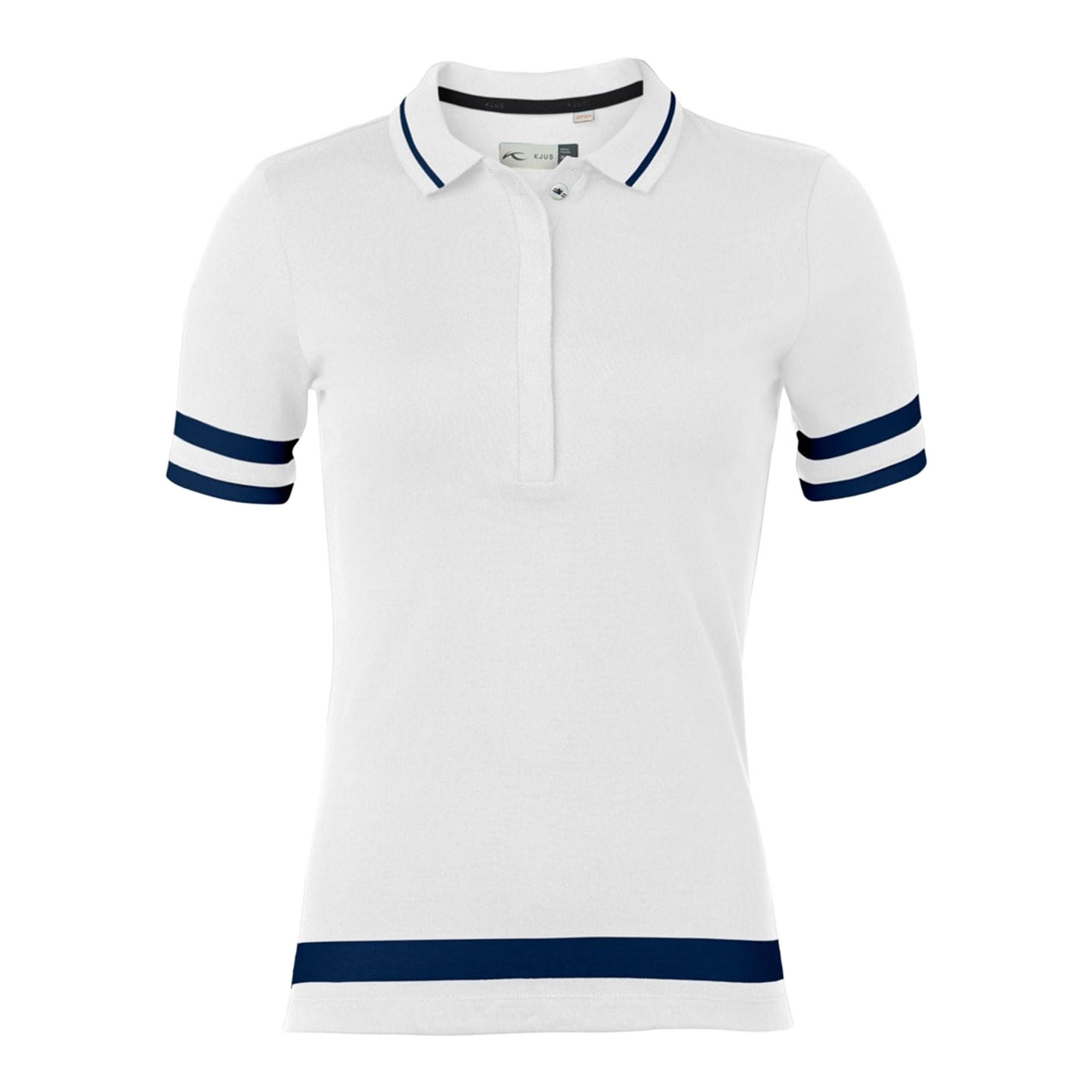 Polo Kjus W Tana SS blanc/bleu Atlanta pour femme