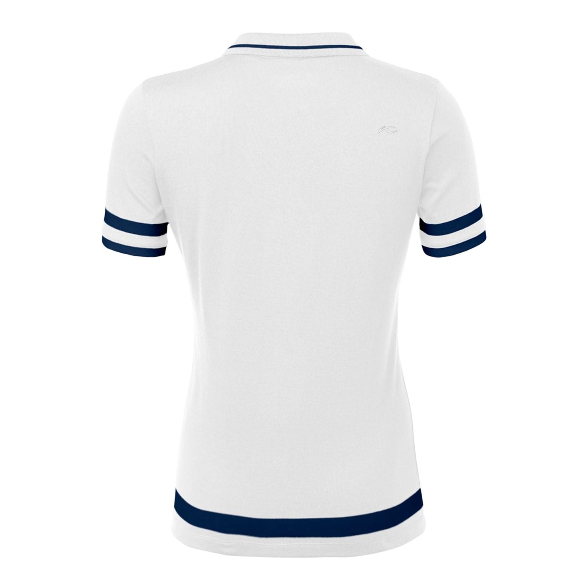 Polo Kjus W Tana SS blanc/bleu Atlanta pour femme