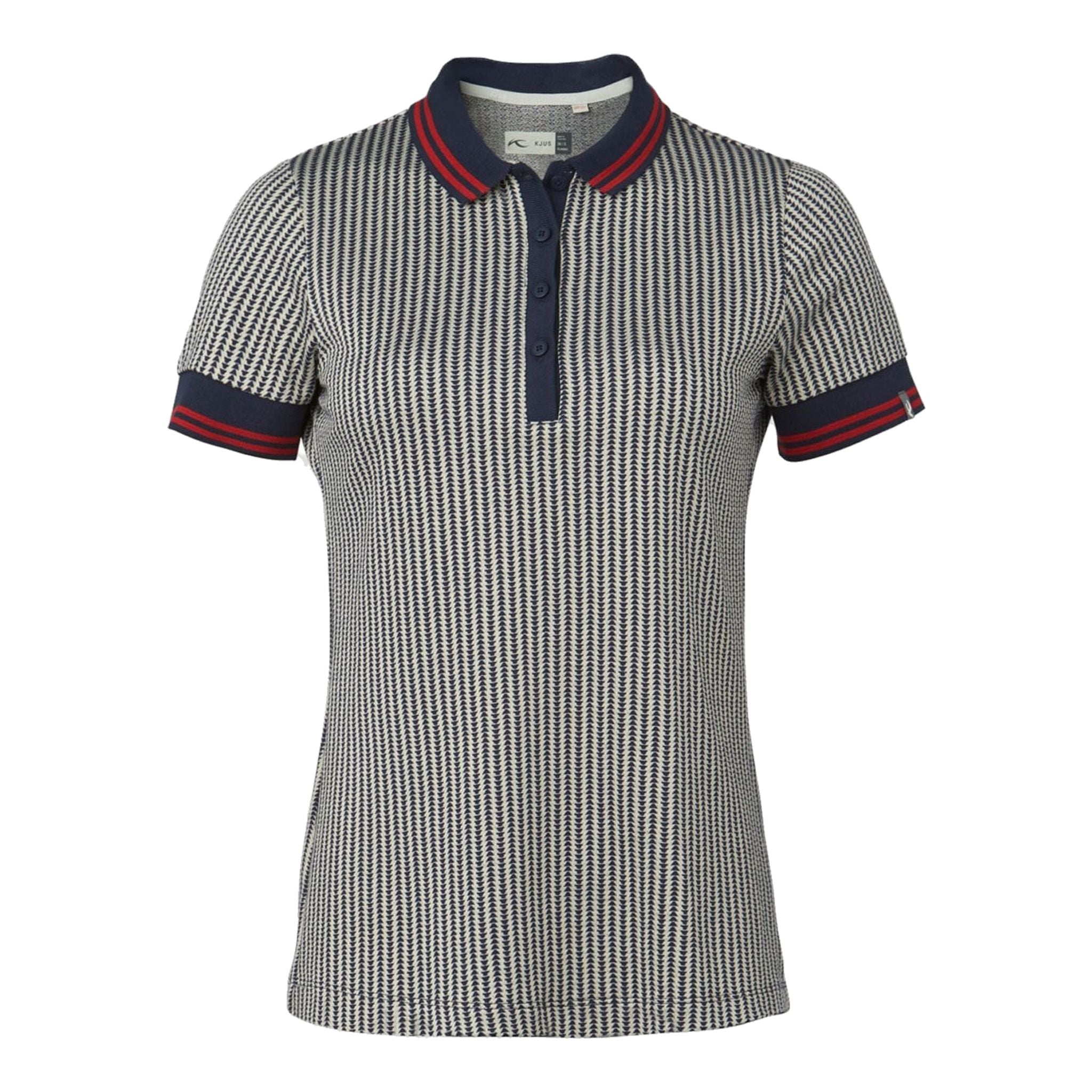 Kjus W Ella Structure SS Polo Atlanta Blue/Buttercr Damen
