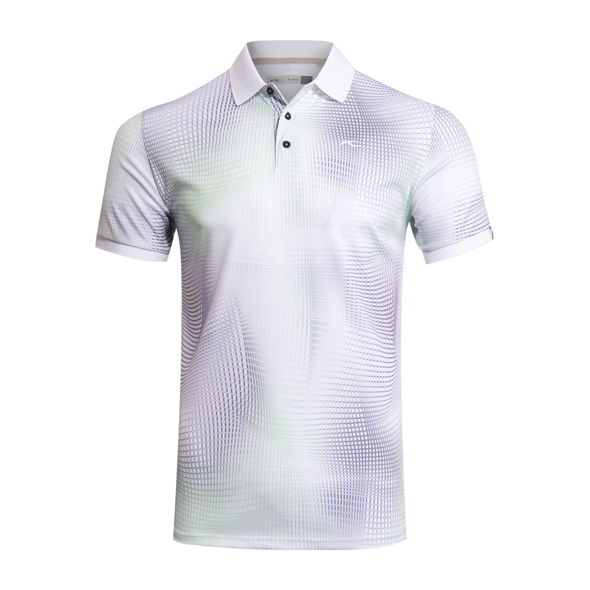 Polo Kjus M Spot imprimé manches courtes blanc/vert printemps pour homme