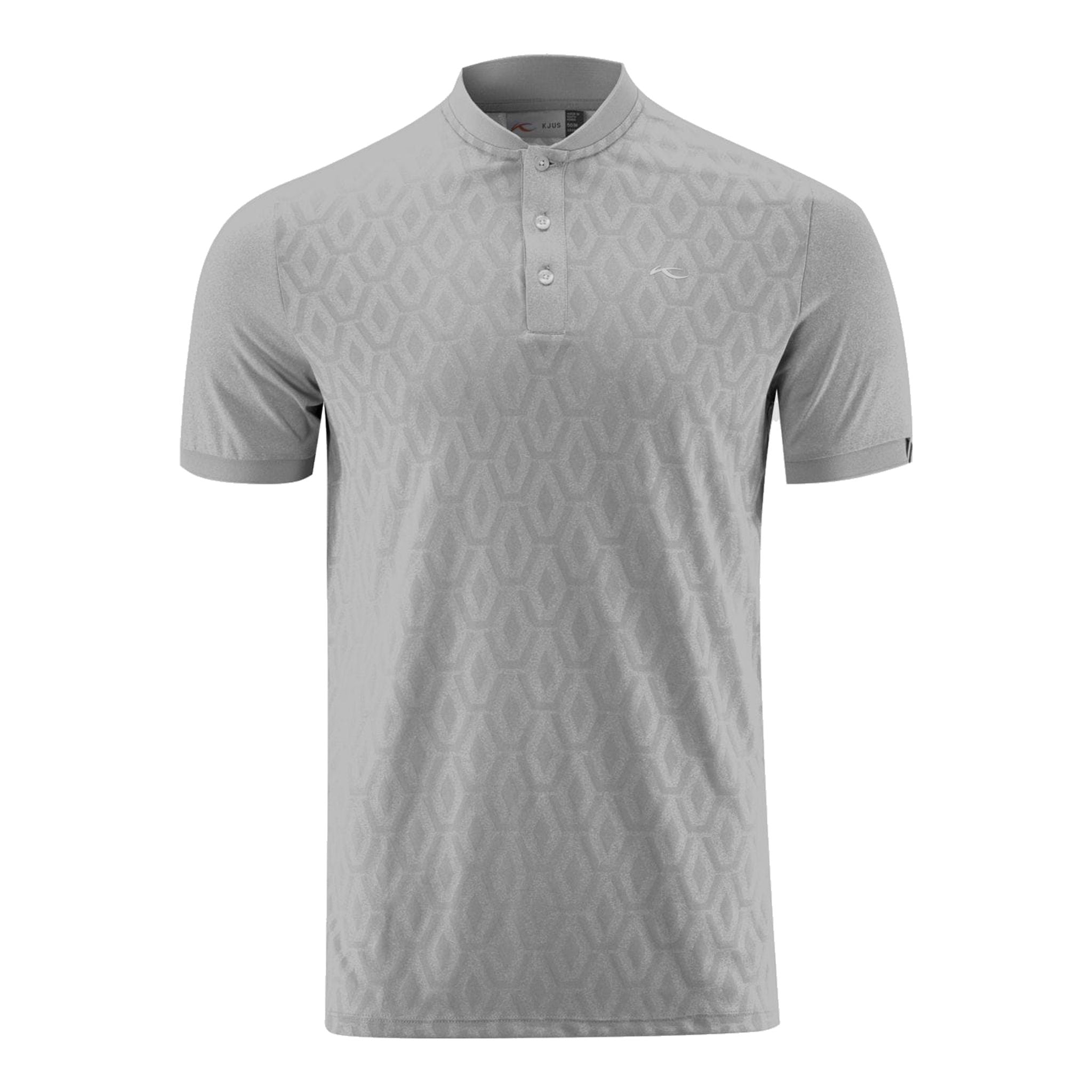 Kjus M Lance Jacquard Knit SS Polo Silver Fog Melange Homme