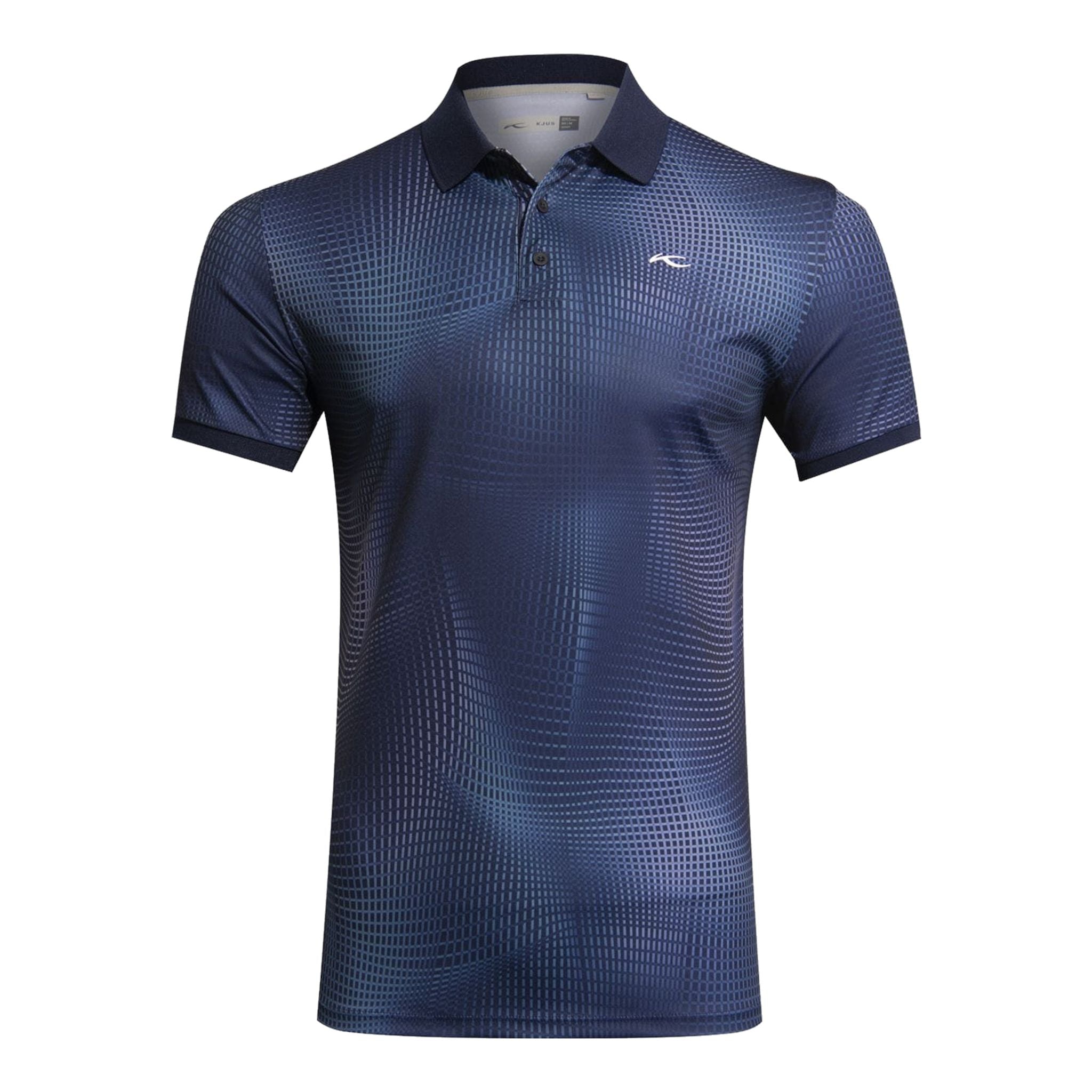 Kjus M Spot Printed SS Polo Atlanta Blau/Spring Grün Herren