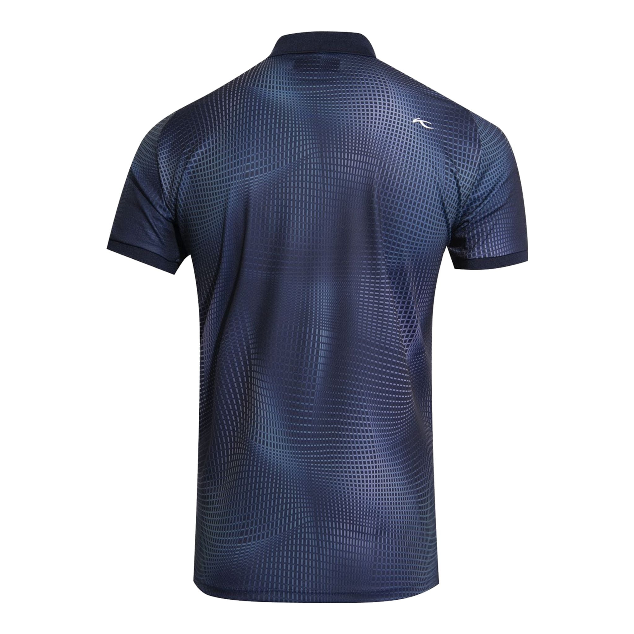 Polo Kjus M Spot imprimé manches courtes bleu Atlanta/vert printemps pour homme