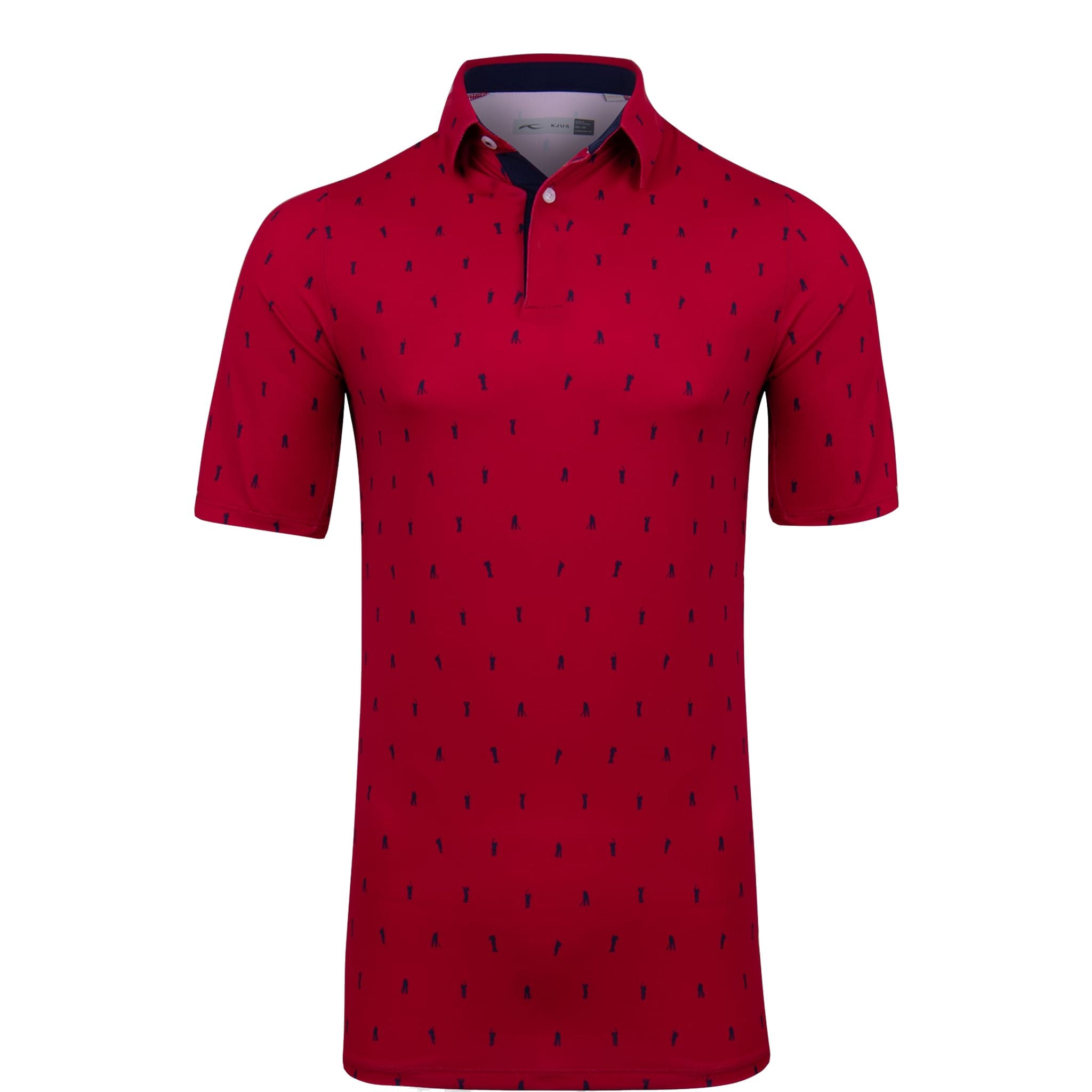 Kjus M Golfer Polo SS Cardinal/Atlanta Bleu Homme
