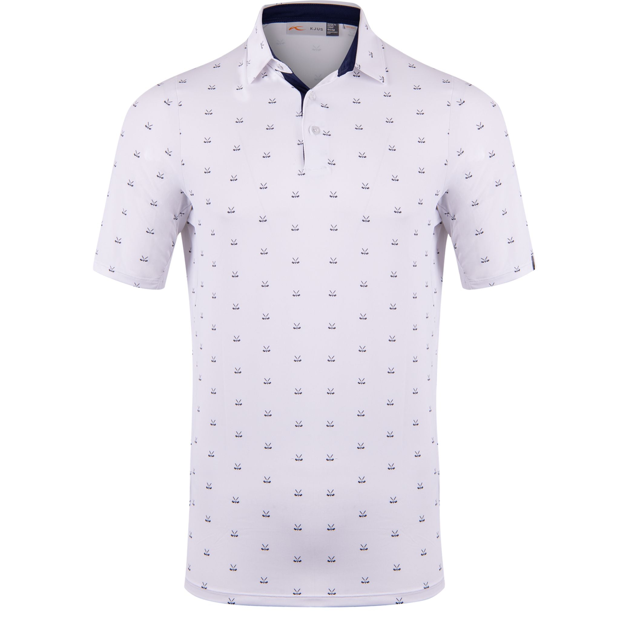 Kjus M Golfer Polo SS Blanc/Foncé/Dusk Homme
