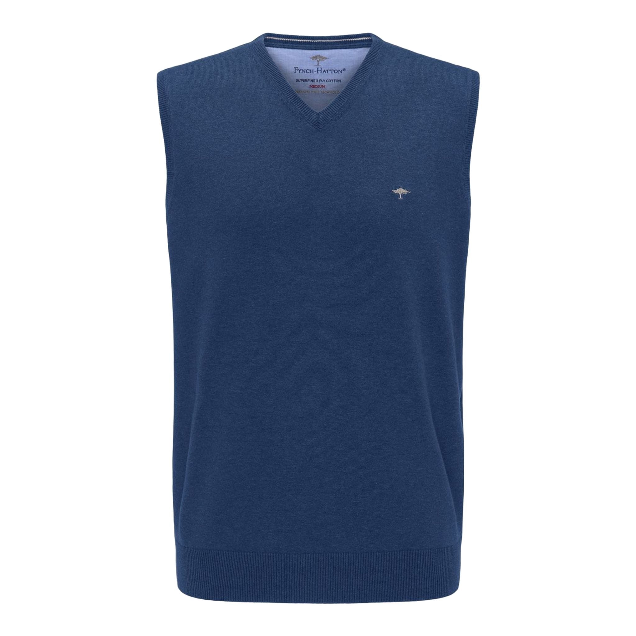 Gilet sans manches bleu Fynch Hatton pour homme