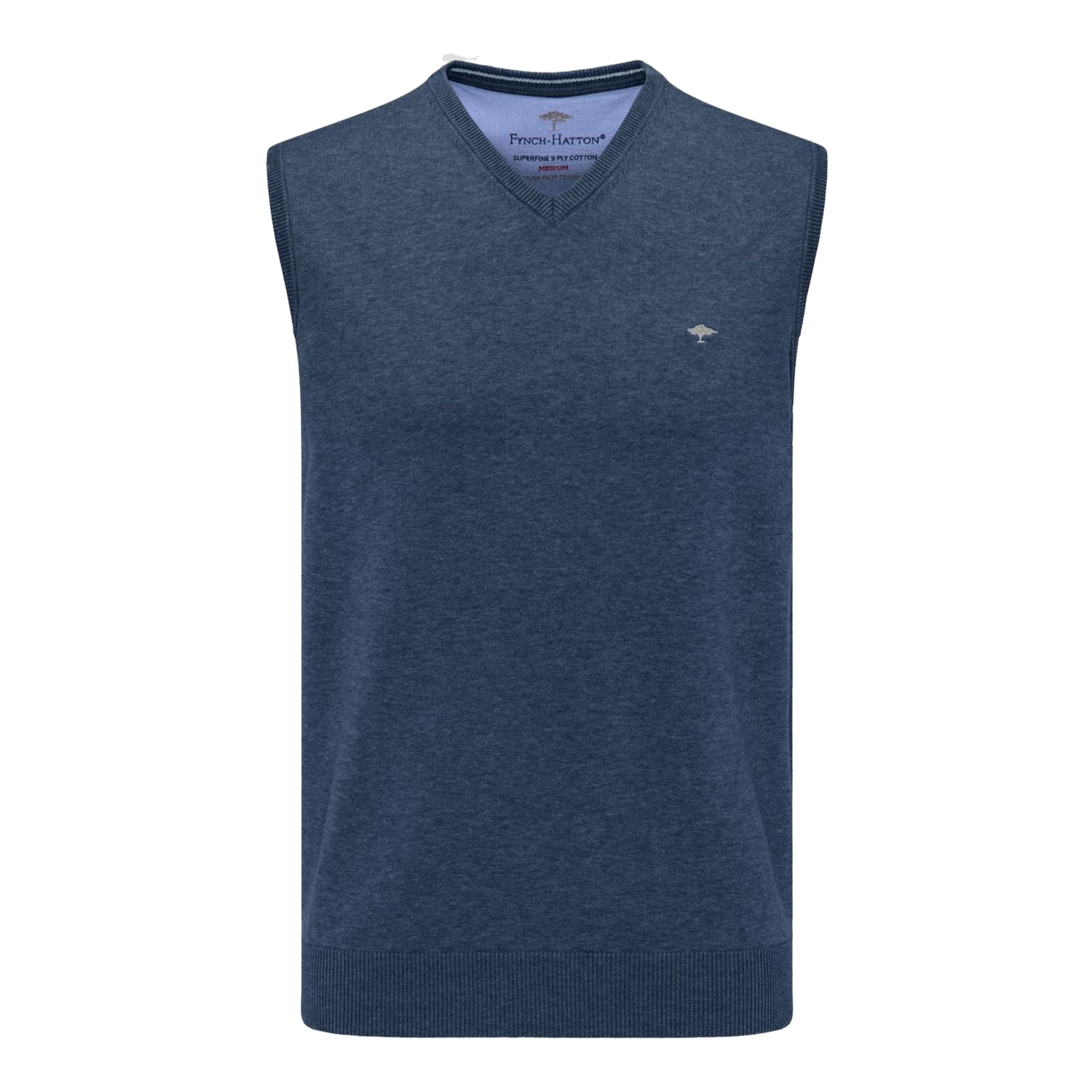 Gilet sans manches bleu Fynch Hatton pour homme