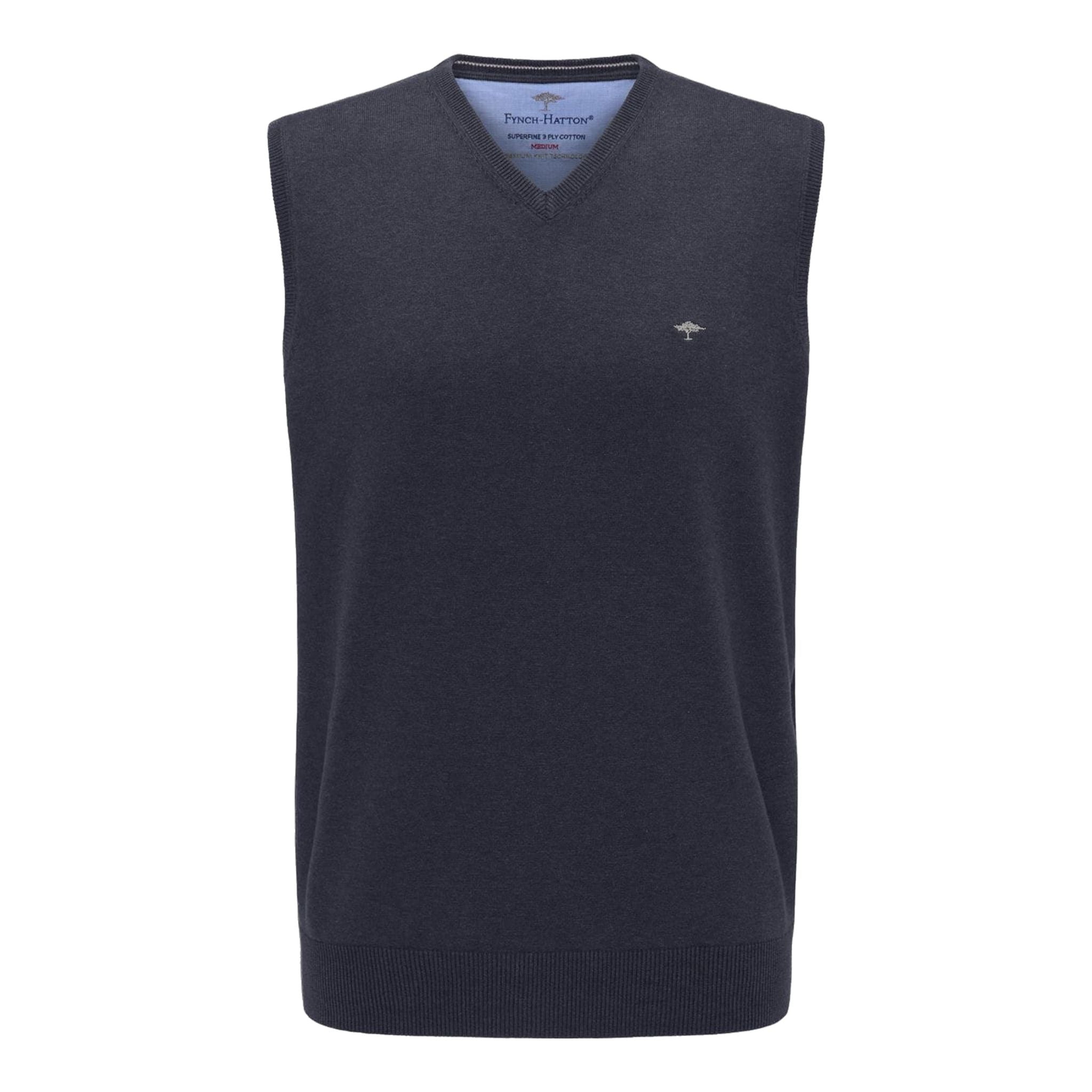 Pull Fynch Hatton M Slipover SL bleu marine pour homme