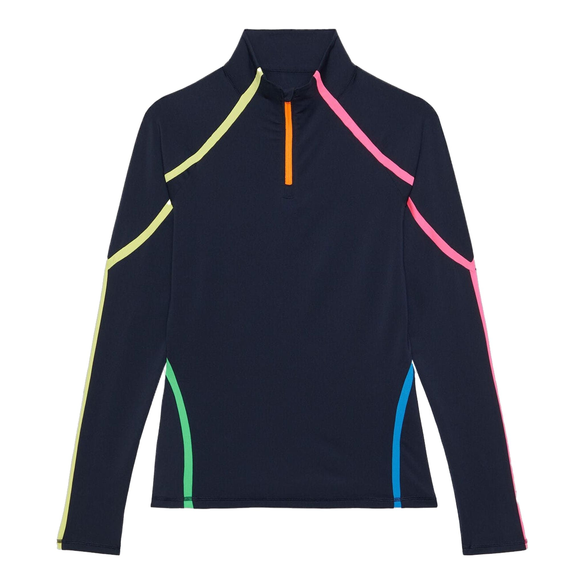 Polo de golf GFORE Color Block à fermeture éclair 1/4 pour femmes