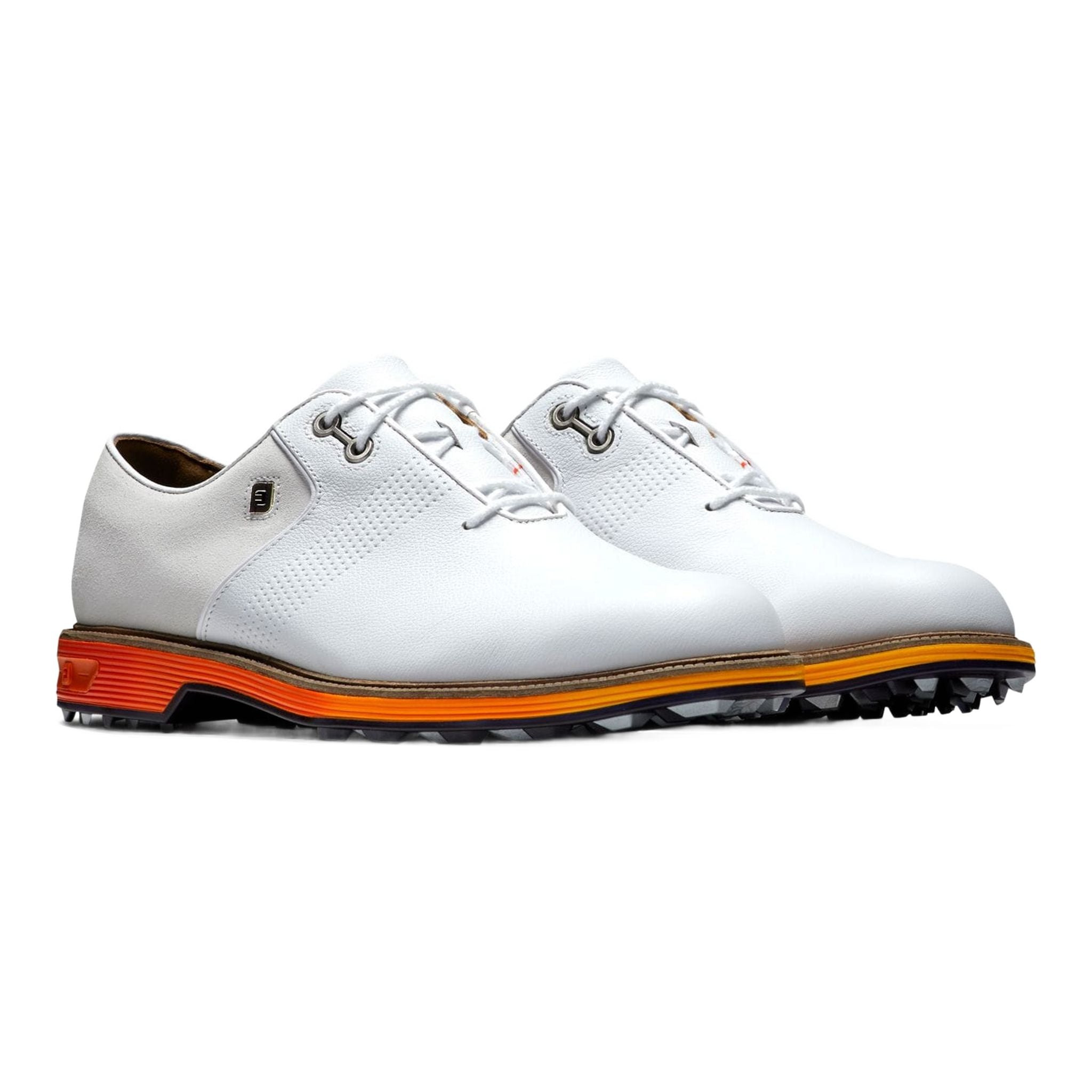 Chaussures Footjoy DJ Premiere SL Blanc/Blanc/Orange pour hommes