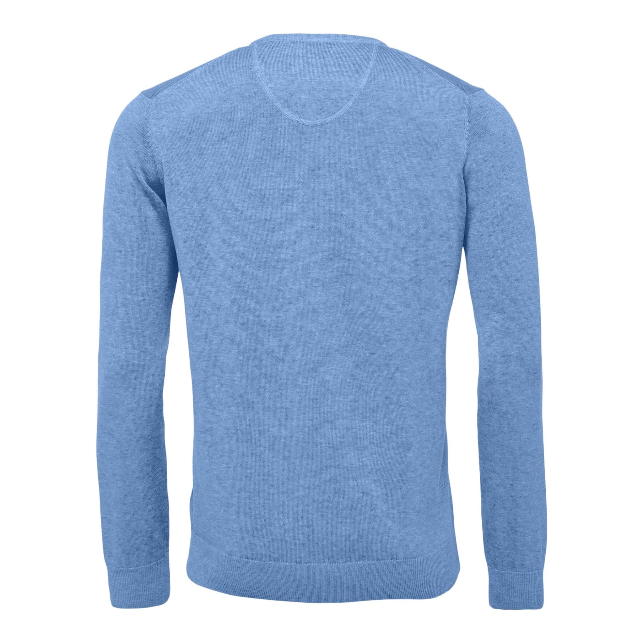 Pull de golf Fynch Hatton à col en V, couleur superfine, pour homme, bleu ciel clair.