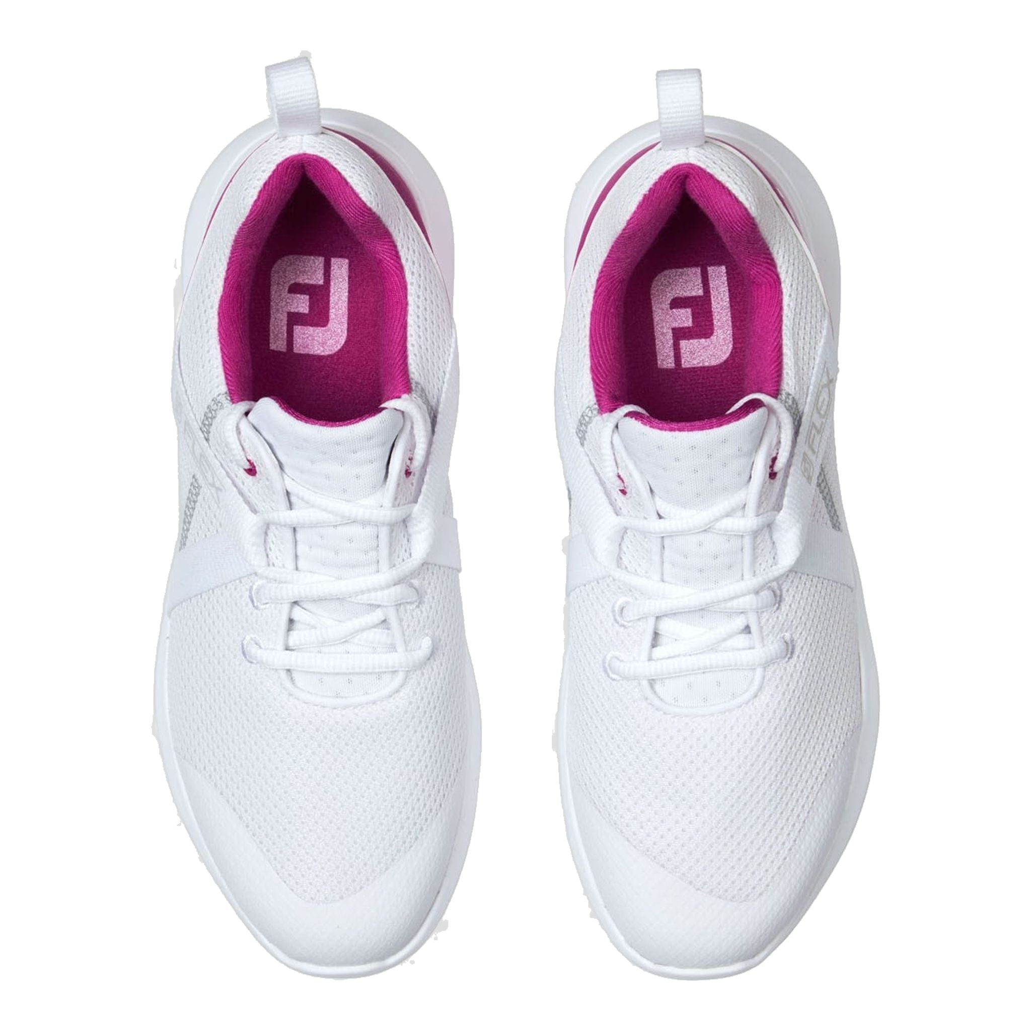 Chaussures Footjoy W Flex blanches/fuchsia pour femmes
