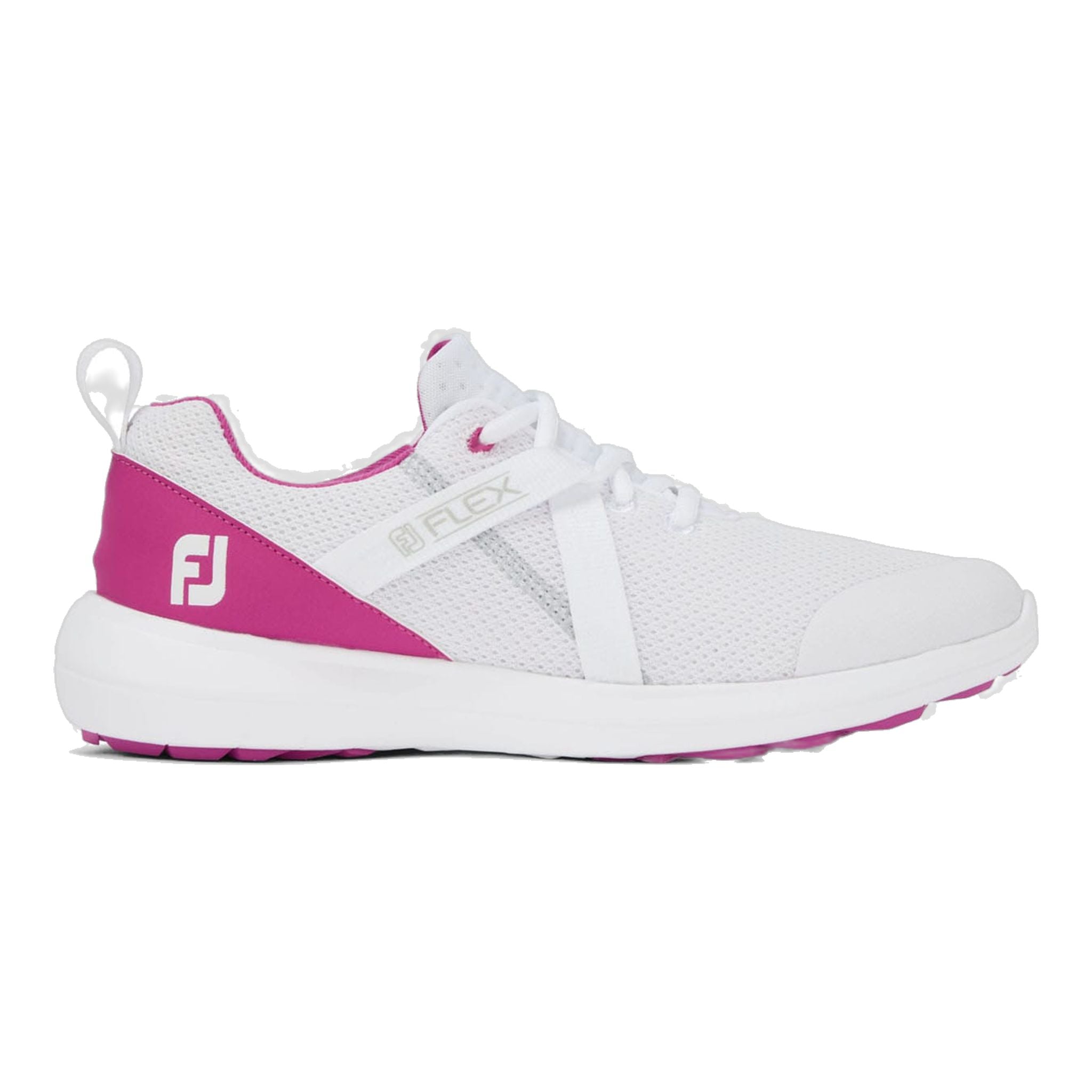 Chaussures Footjoy W Flex blanches/fuchsia pour femmes