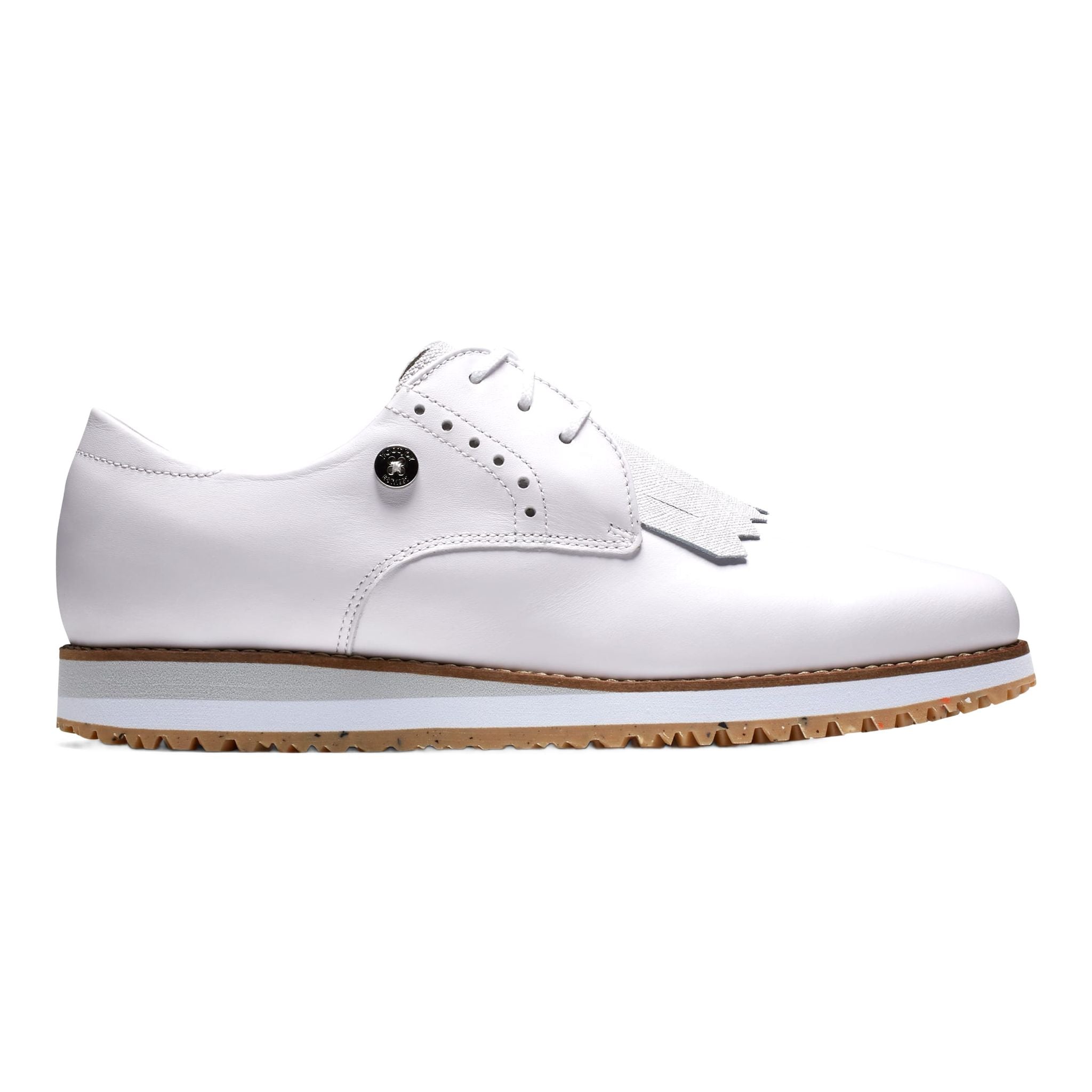Chaussures de sport rétro Footjoy larges blanches pour femmes