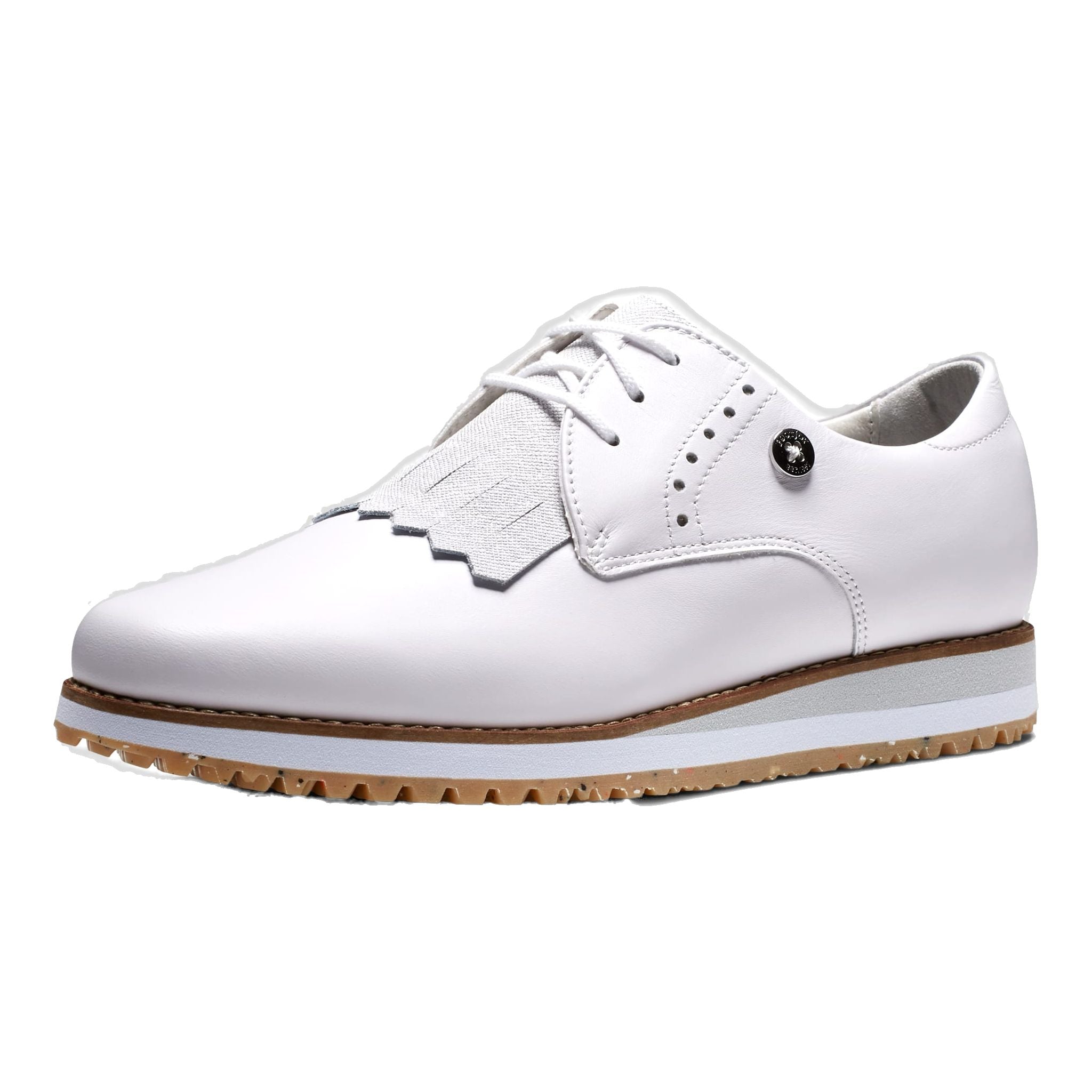 Chaussures de sport rétro Footjoy larges blanches pour femmes
