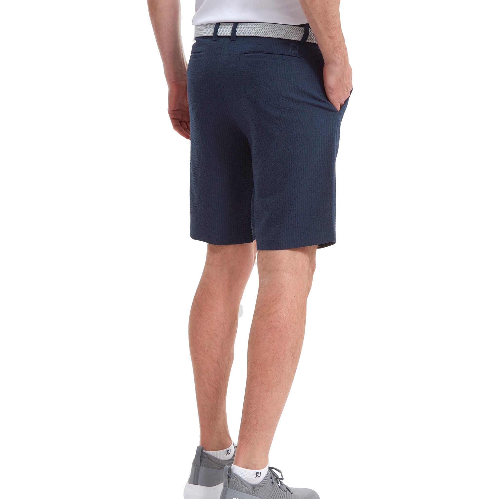 Short Footjoy M Performance en seersucker bleu marine pour homme
