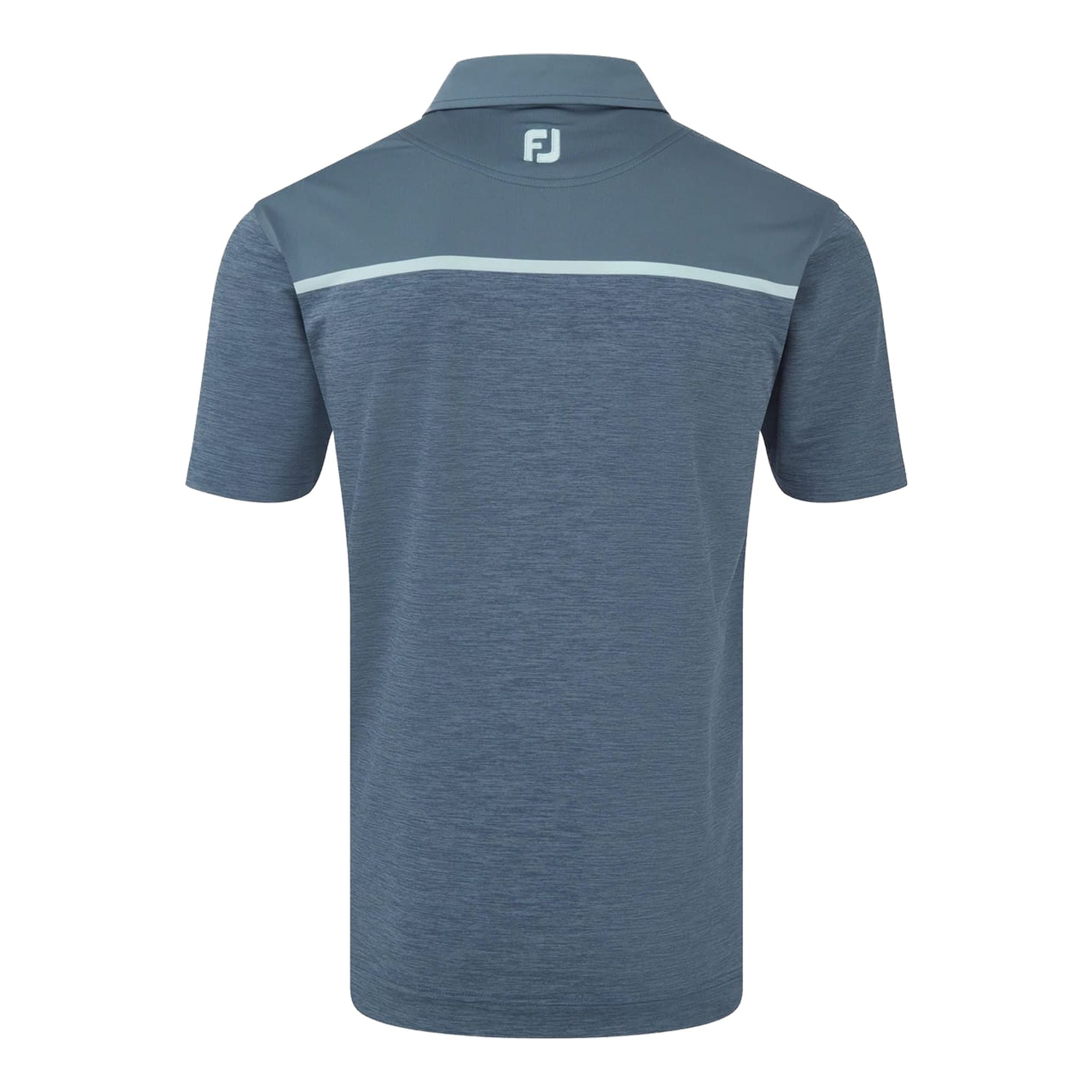 Polo de golf Footjoy Space Dye Block Lisle, Bluestone Homme