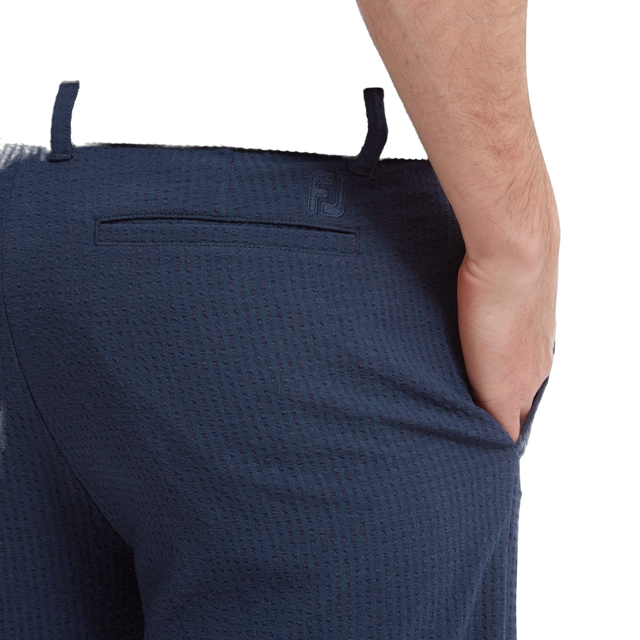 Short Footjoy M Performance en seersucker bleu marine pour homme