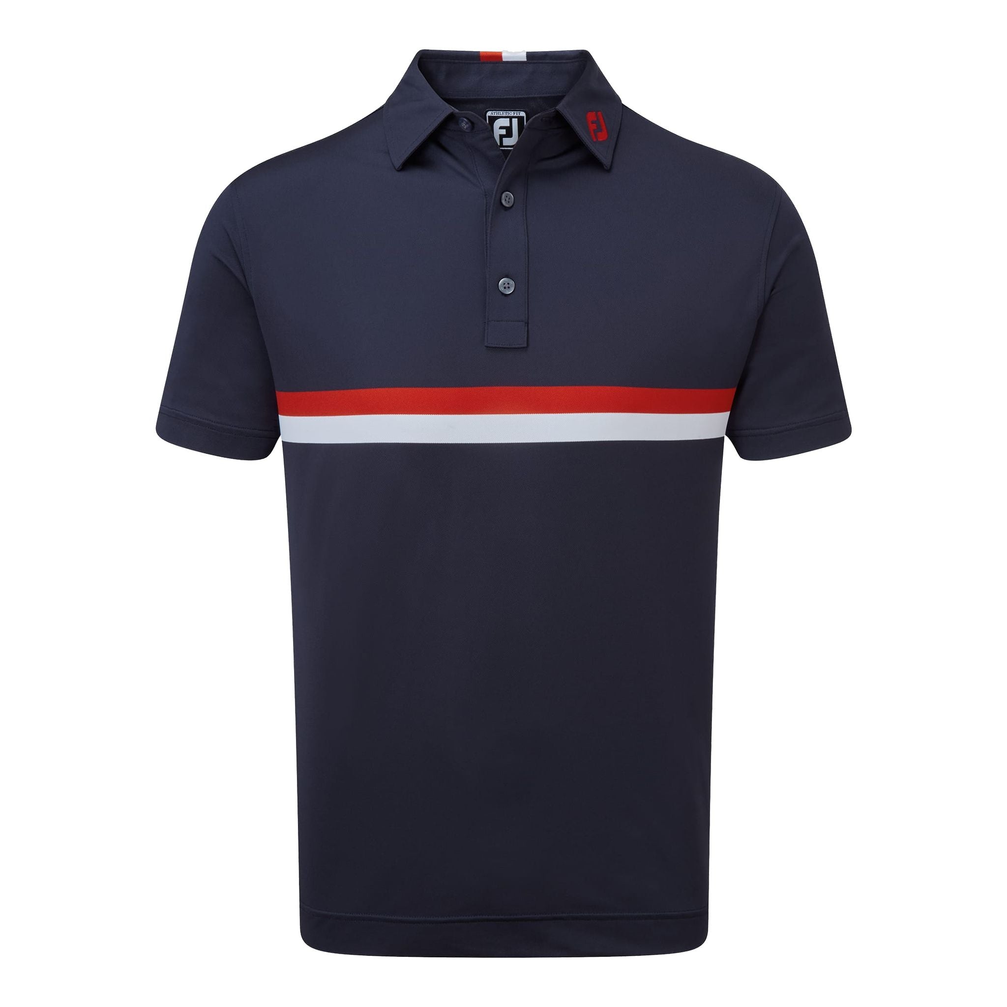 Footjoy Double Chest Band Pique Polo Herren