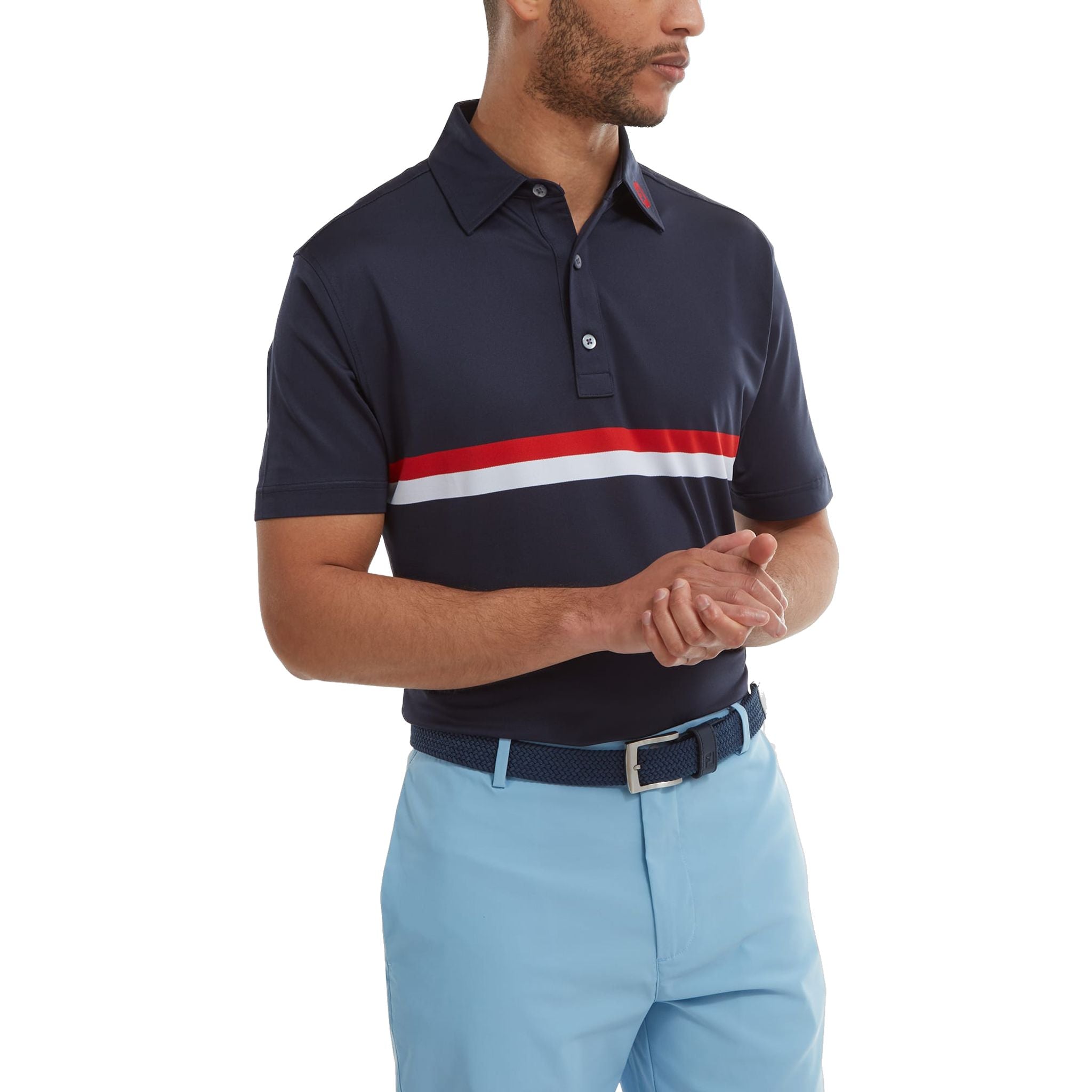 Polo homme Footjoy à double bande piqué