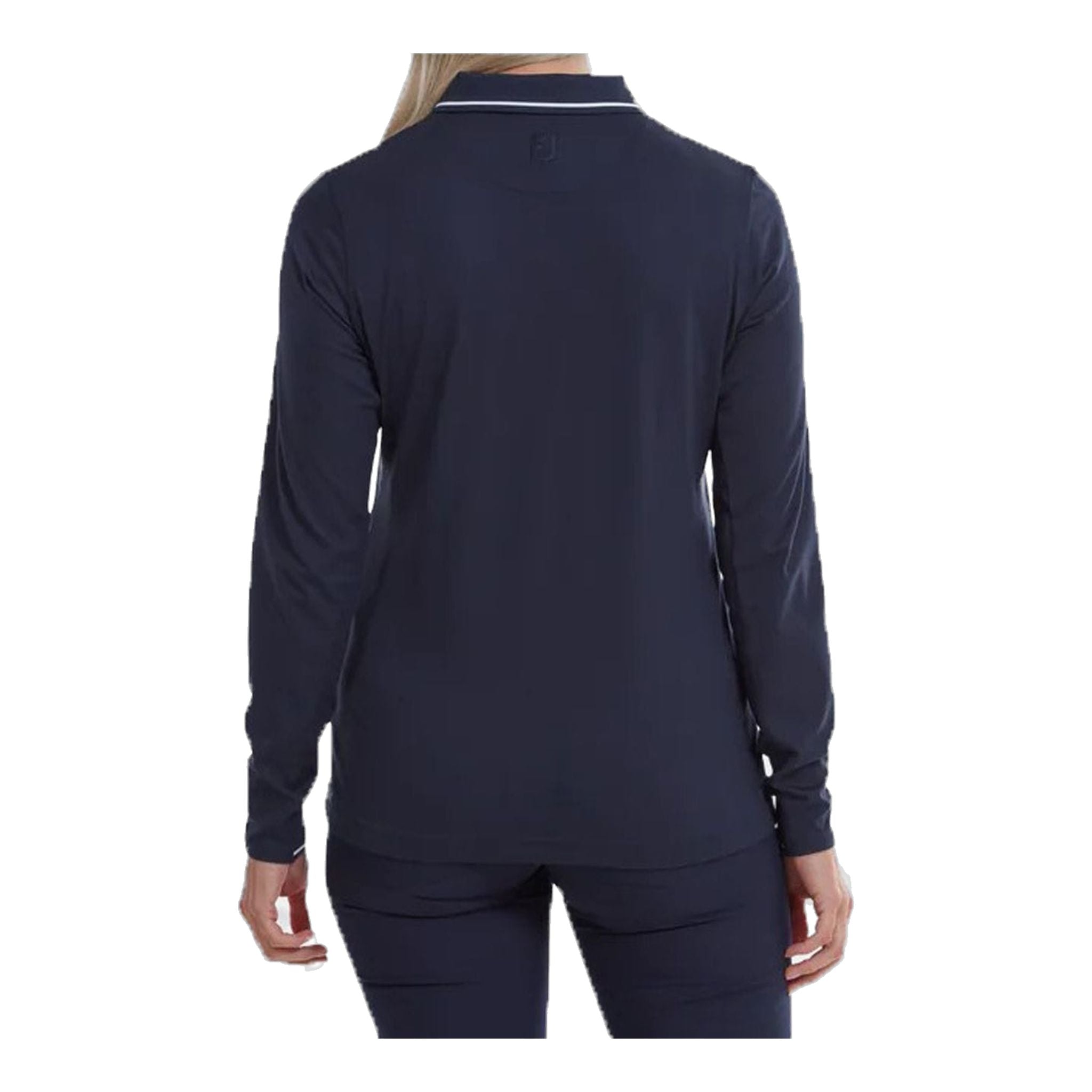 Polo thermique Footjoy W à manches longues bleu marine pour femme