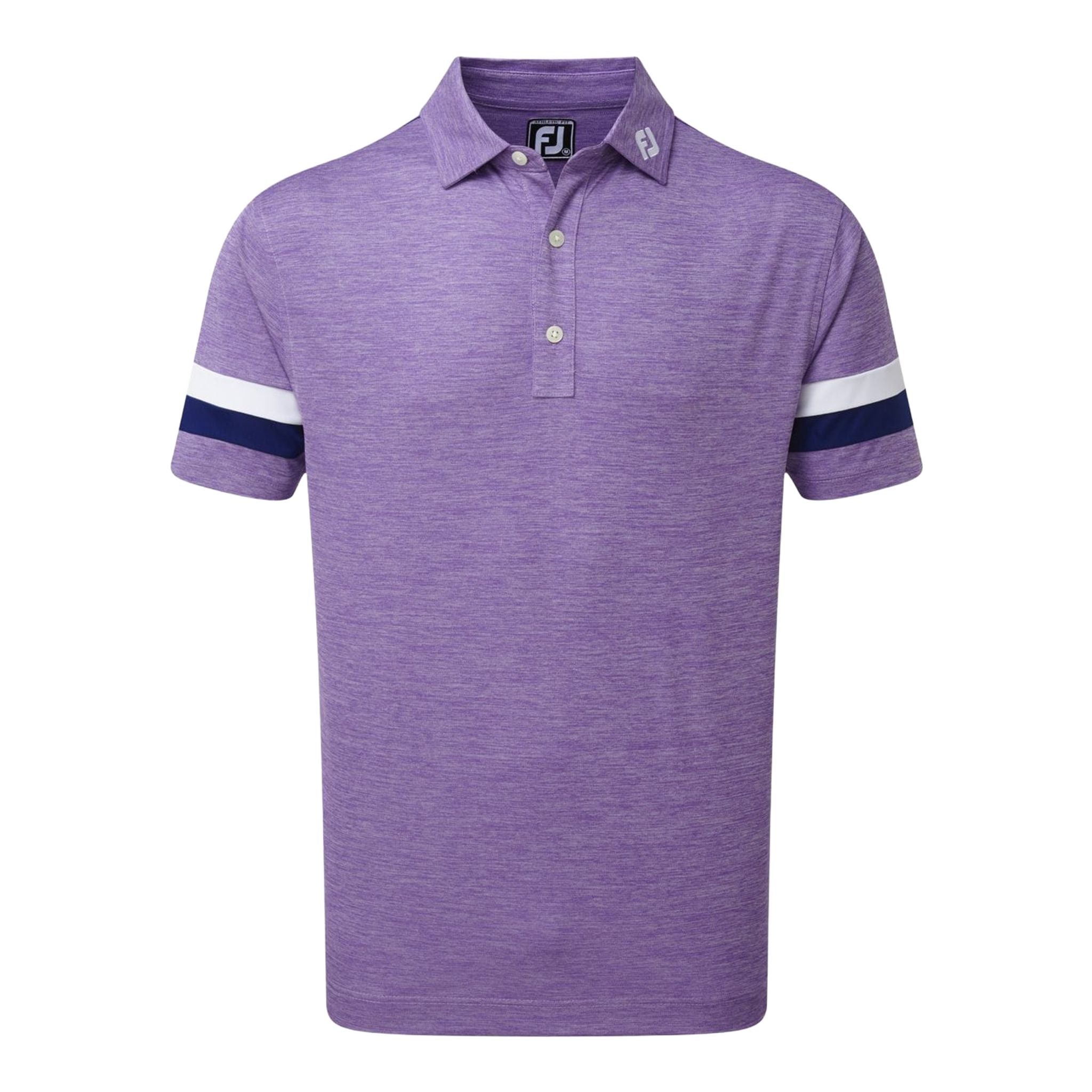 Polo Footjoy M Pique Spacedye SS Violet/Bleu/Blanc Homme