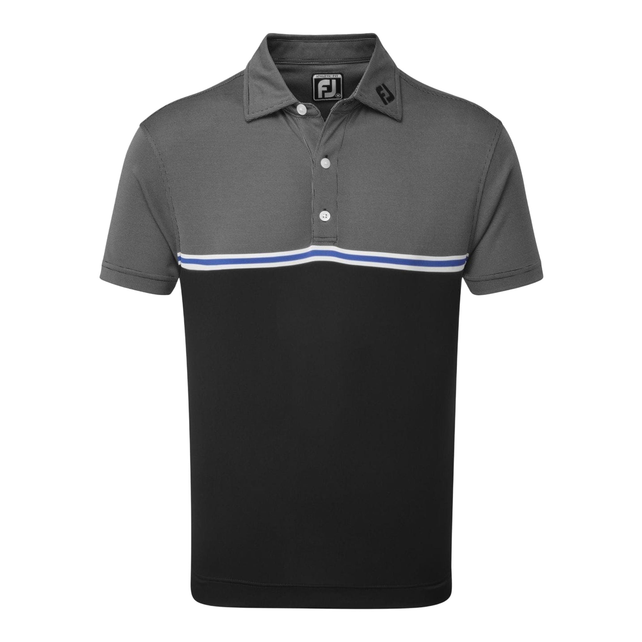 Polo Footjoy M Jacquard Top Color Block SS Noir Homme