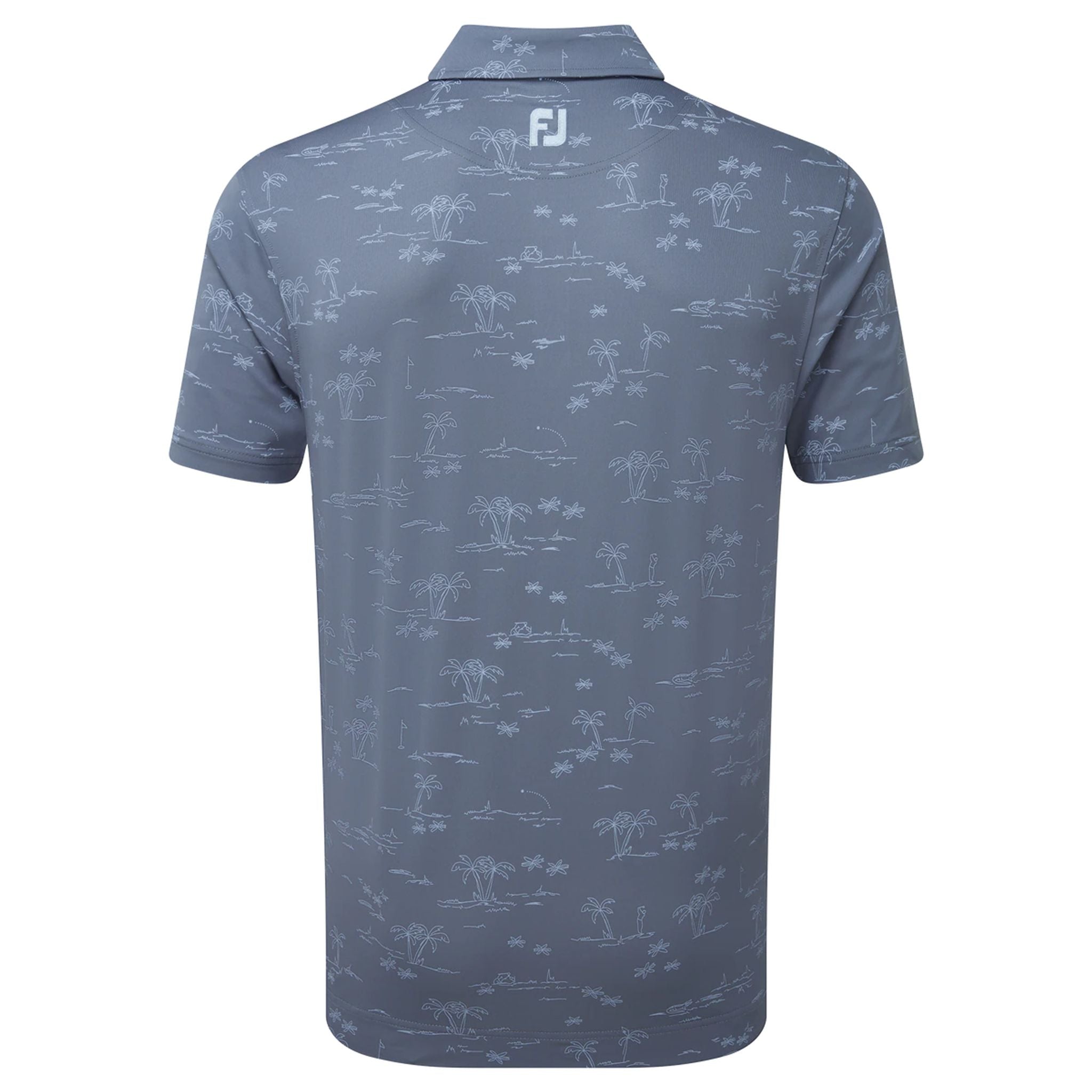 Polo de golf Footjoy Tropic Lisle Bluestone/Denim pour hommes