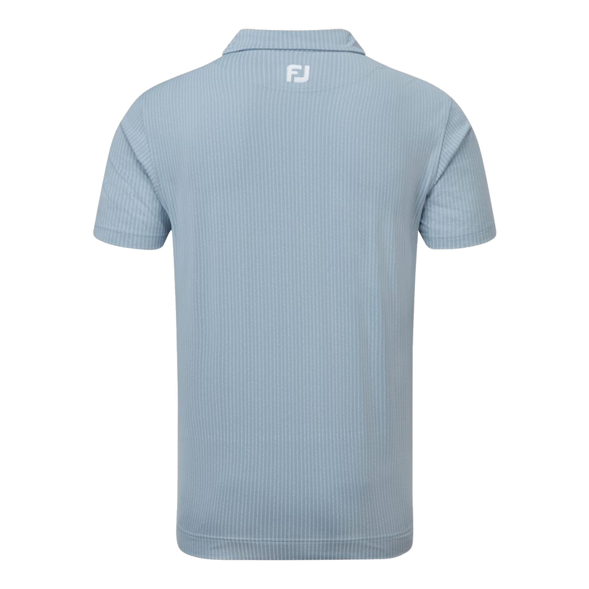 Footjoy Polo Zig-Zag Imprimé Ecosse Dove Homme
