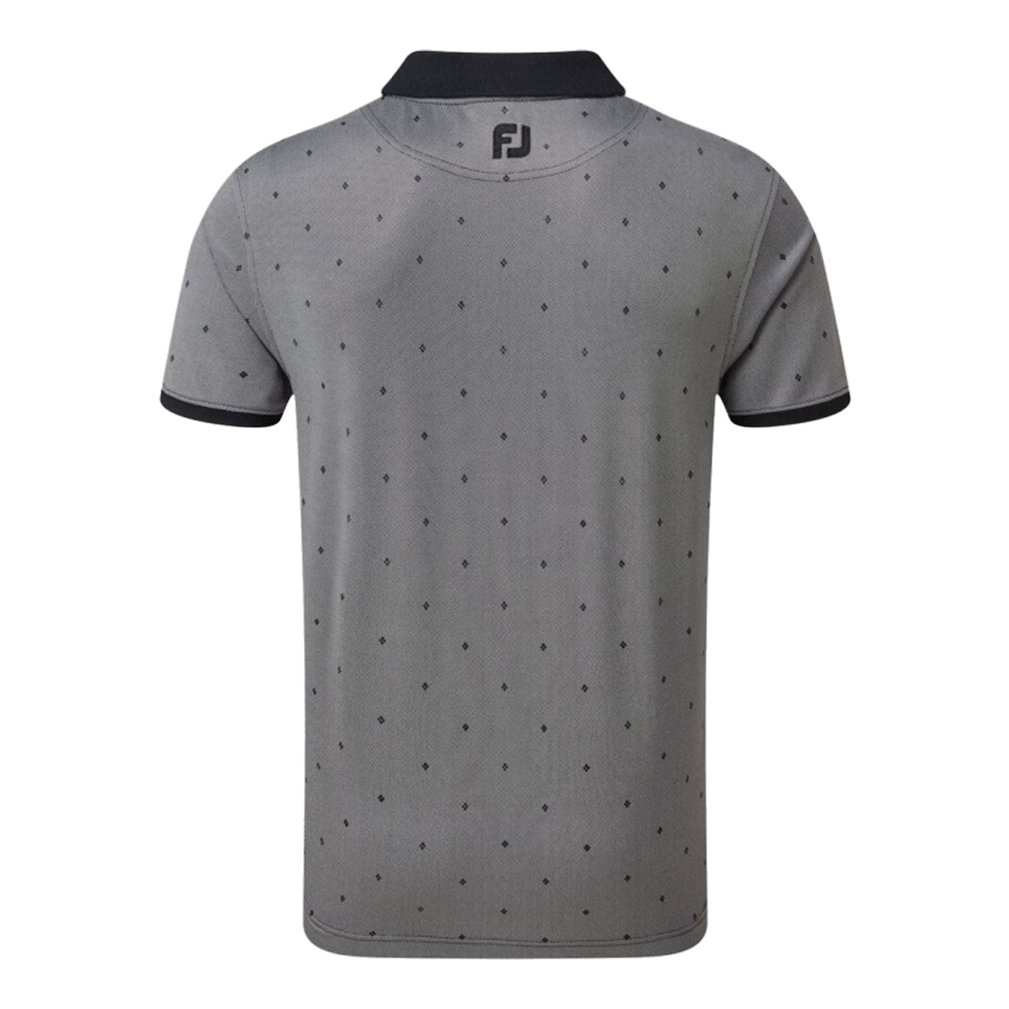 Polo Footjoy M Birdseye Argyle SS Noir/Blanc Homme