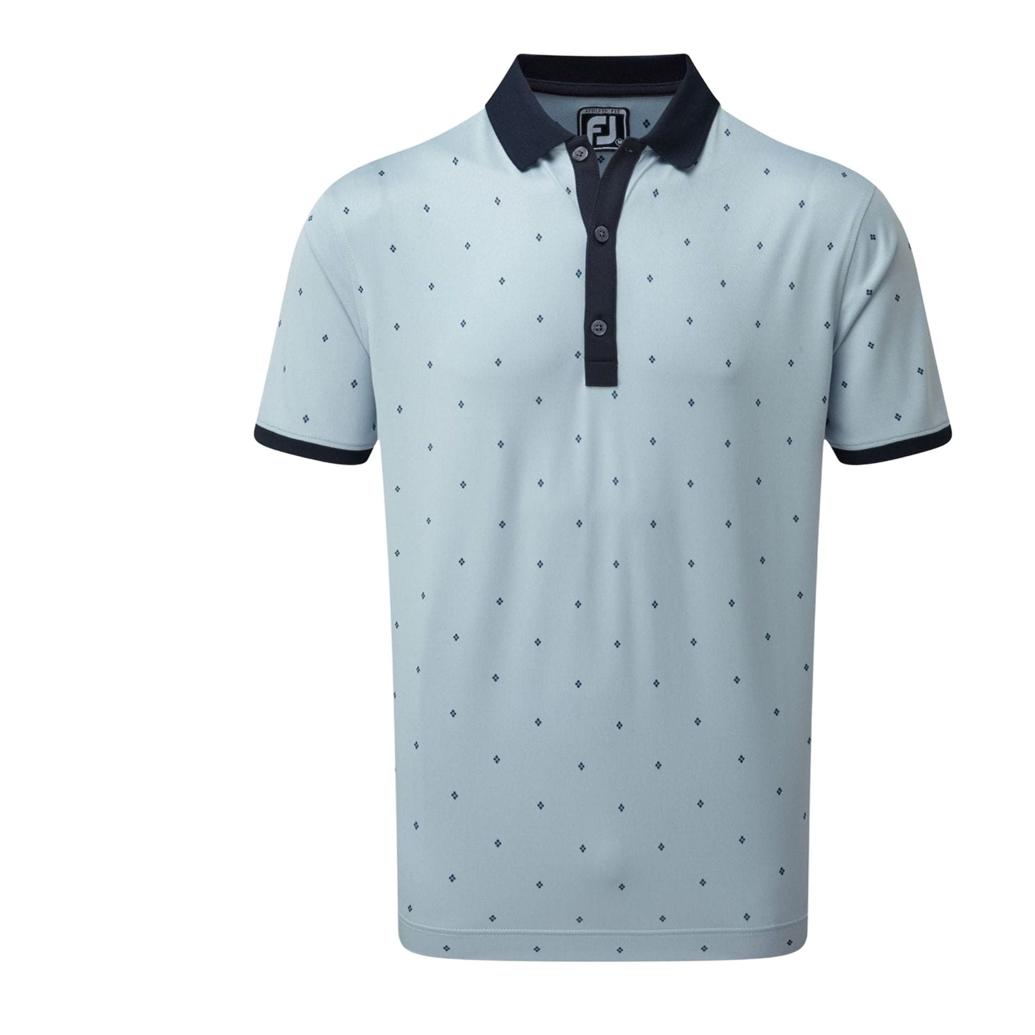 Polo Footjoy M Birdseye Argyle SS bleu/blanc/marine homme