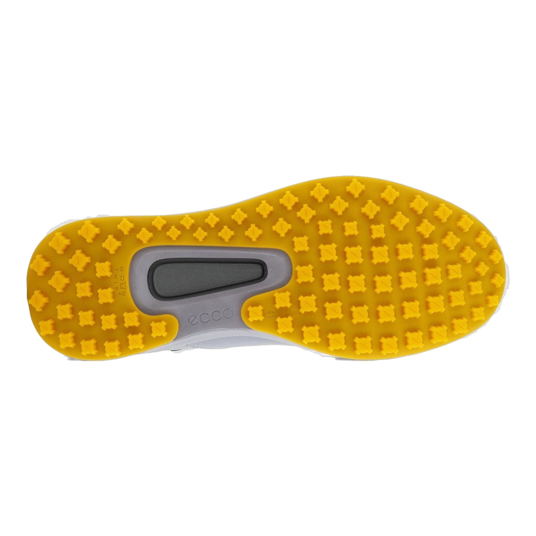 Chaussures de golf Ecco Core grises/jaunes pour hommes