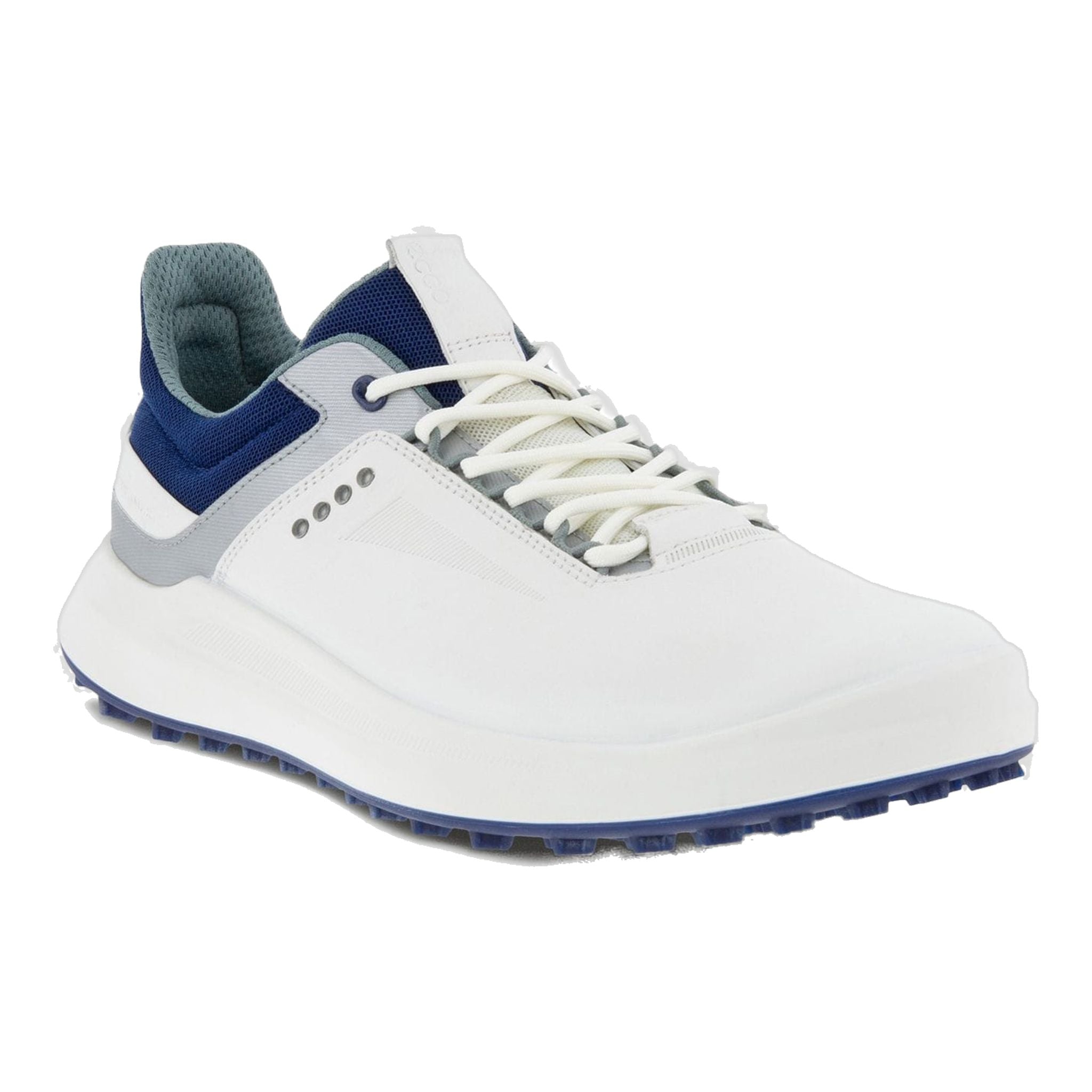 Chaussures de golf Ecco Core blanches/bleues pour hommes