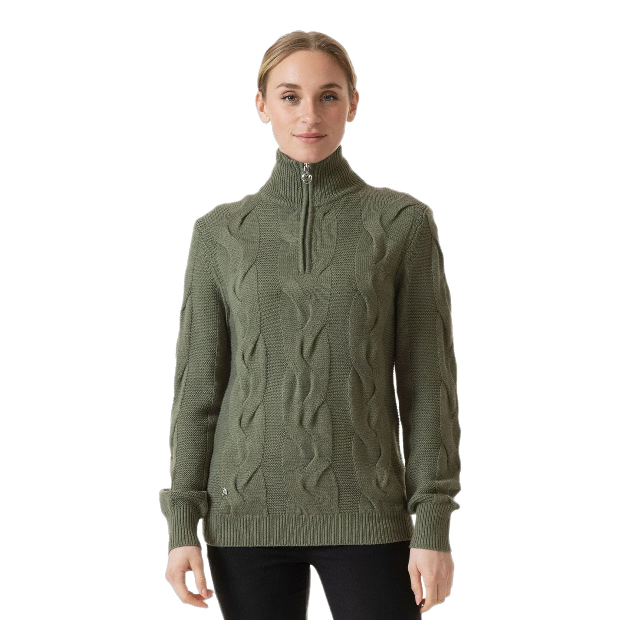 Pull de golf Daily Sports Addie à manches longues doublé, couleur mousse, pour femme