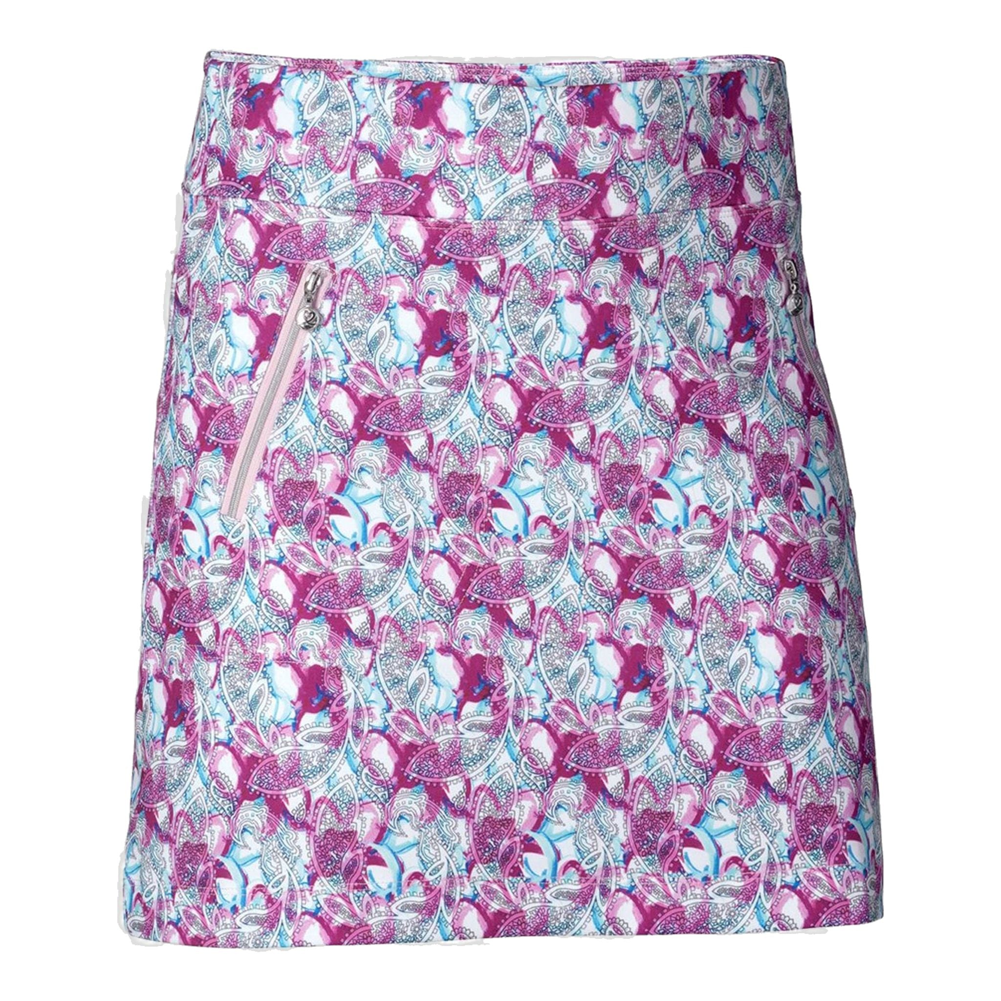 Jupe-short Daily Sports à motif cachemire 45 cm bleu femme