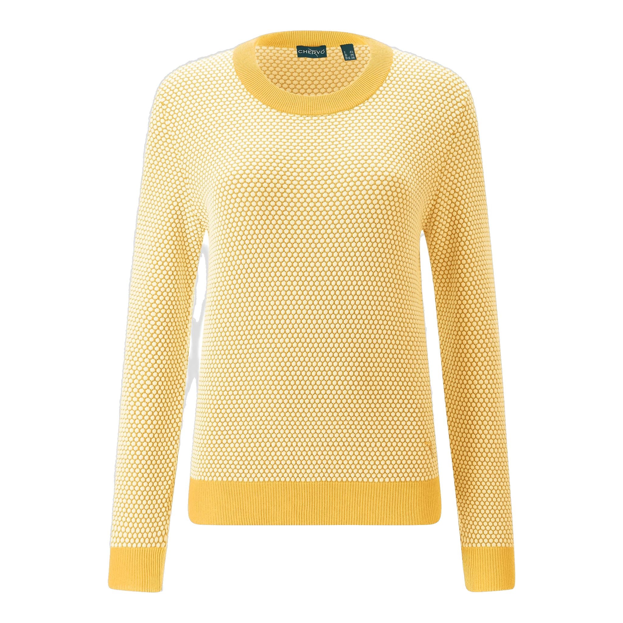Pull Chervo Natura jaune à motifs pour femmes